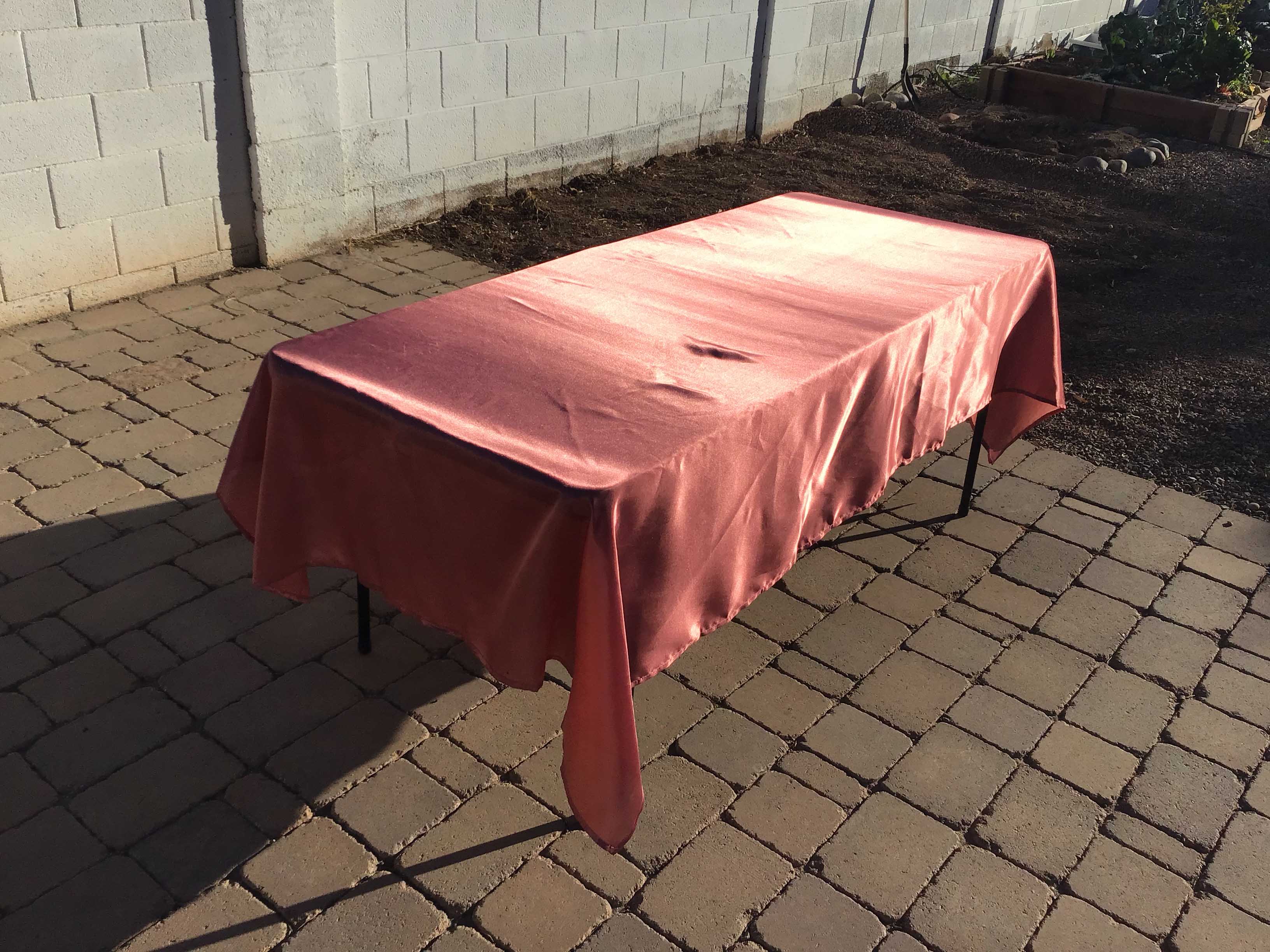 rectangle tablecloths (cinnamon rose, smooth satin) - 60 x 102
