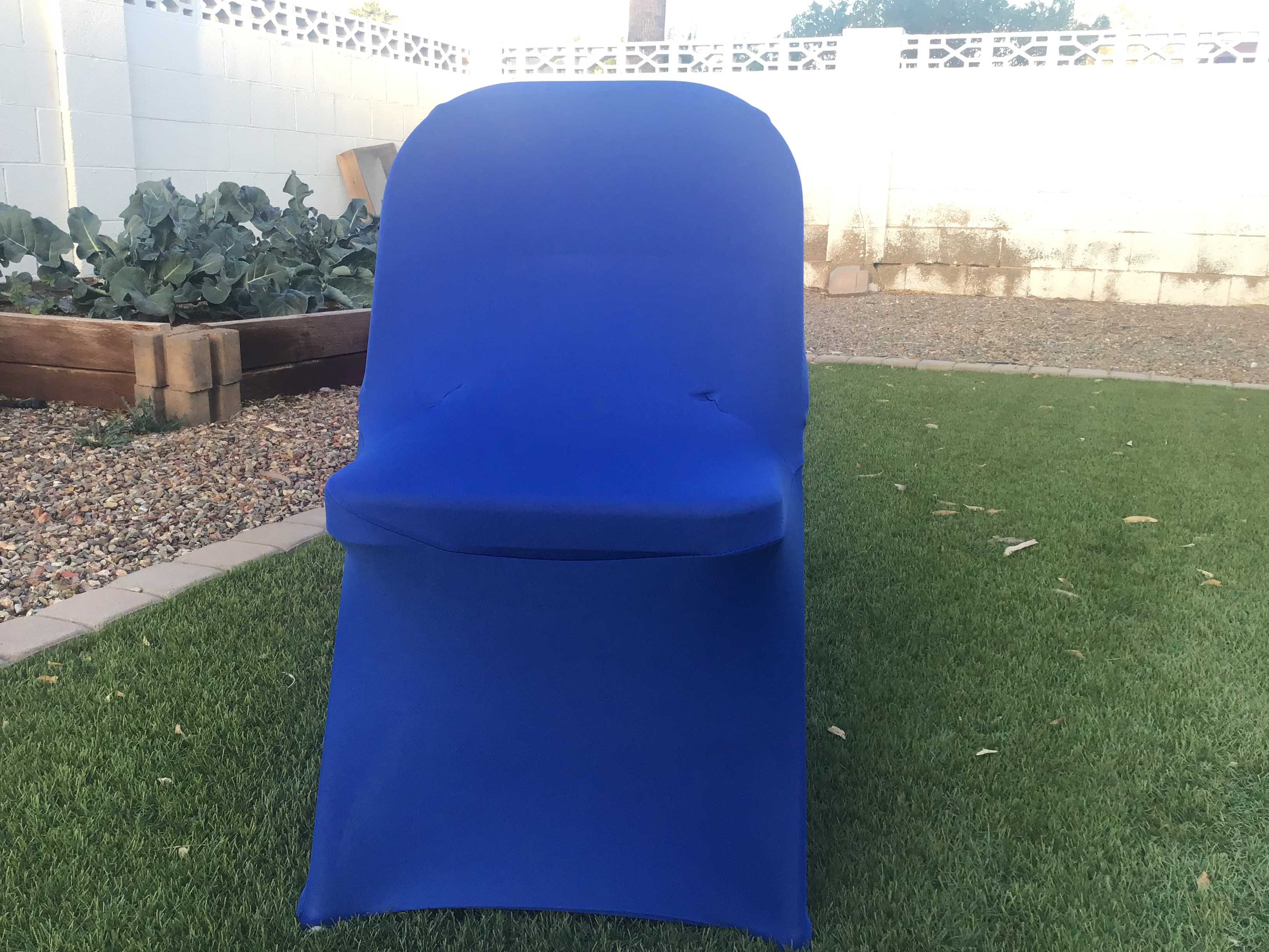 spandex stretch-fitted slip-on chair covers (royal blue)