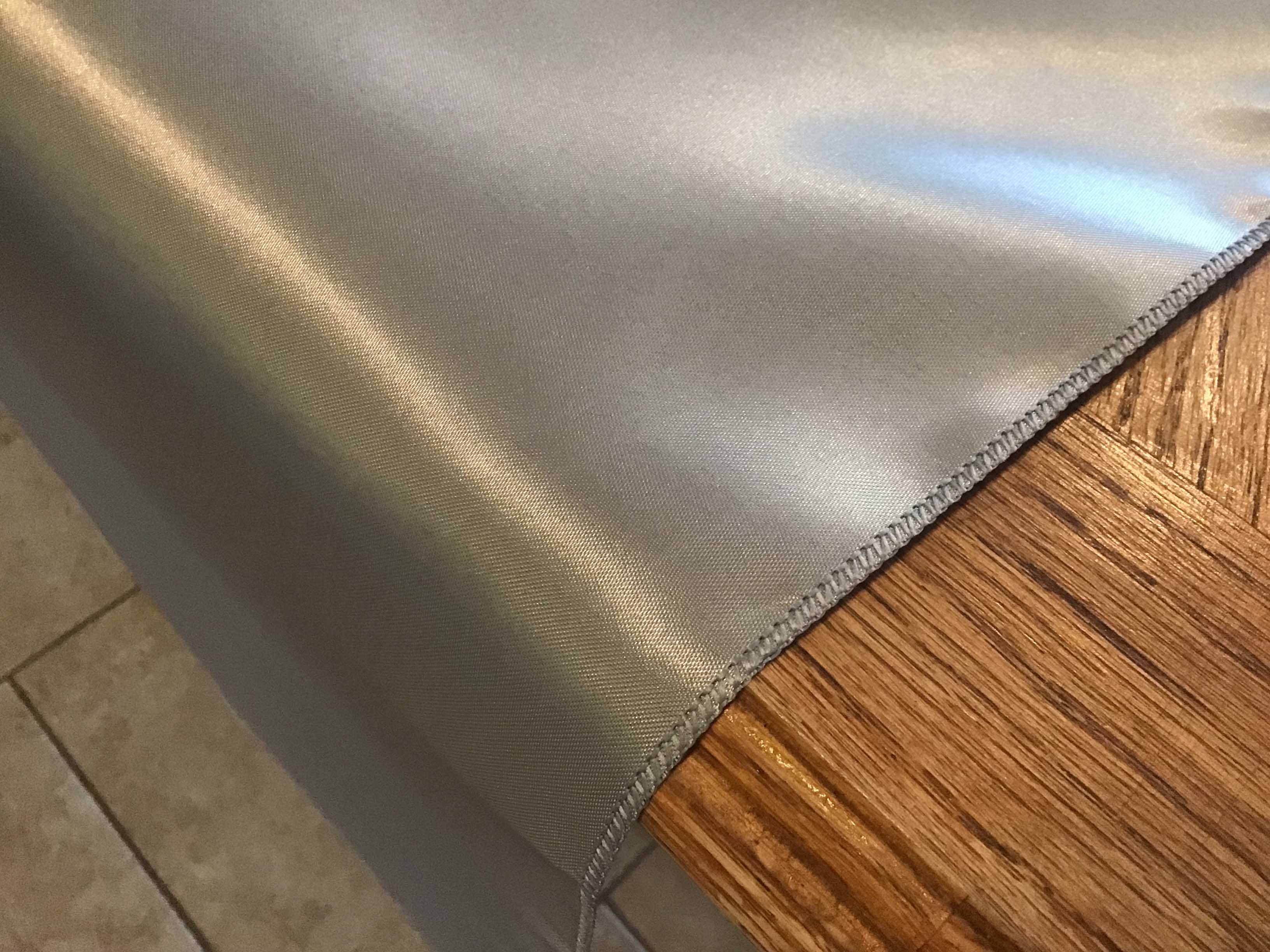 table runners (satin, silver) - 12 x 108