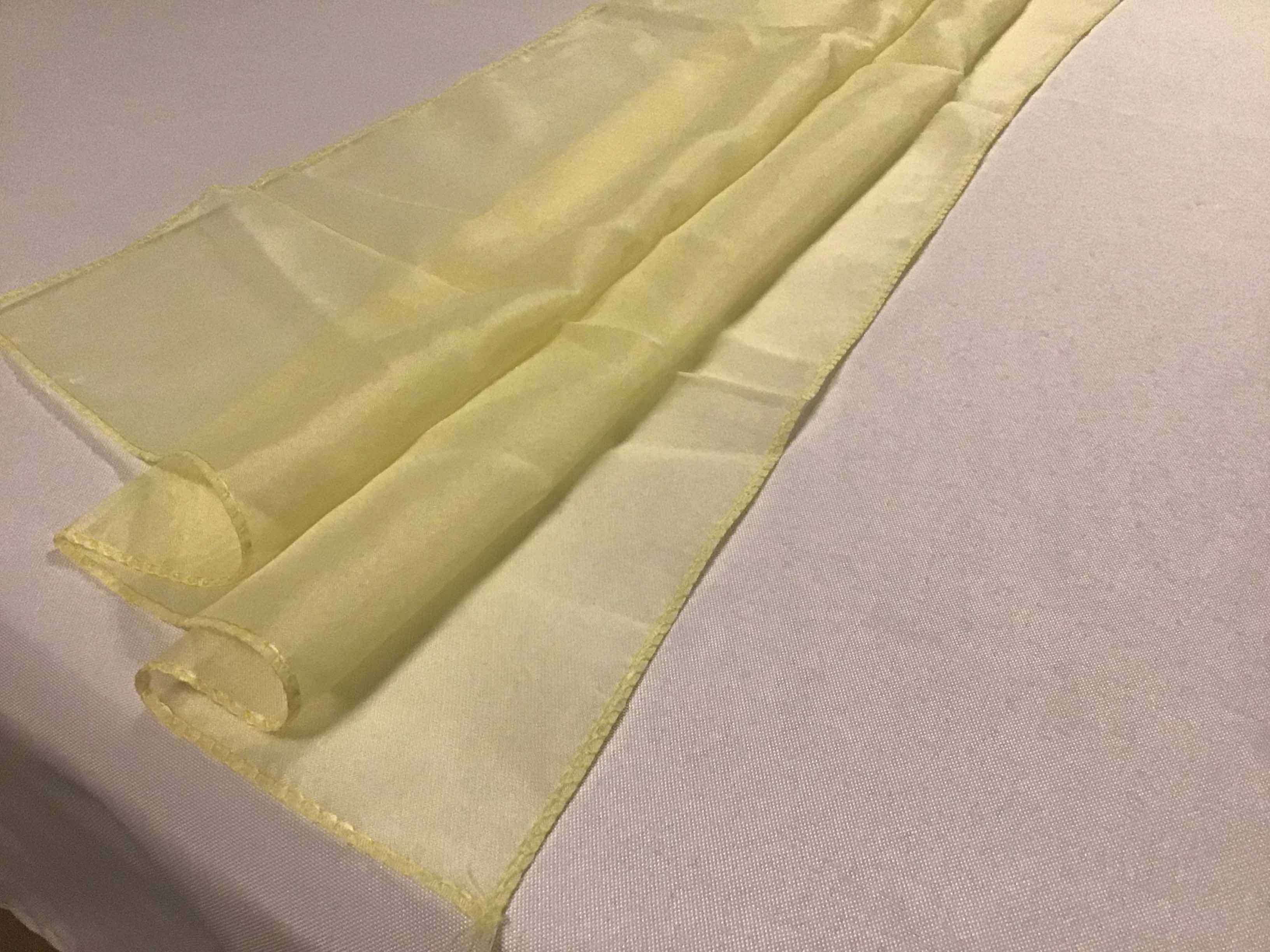 table runners (chiffon, yellow) - 20 x 77