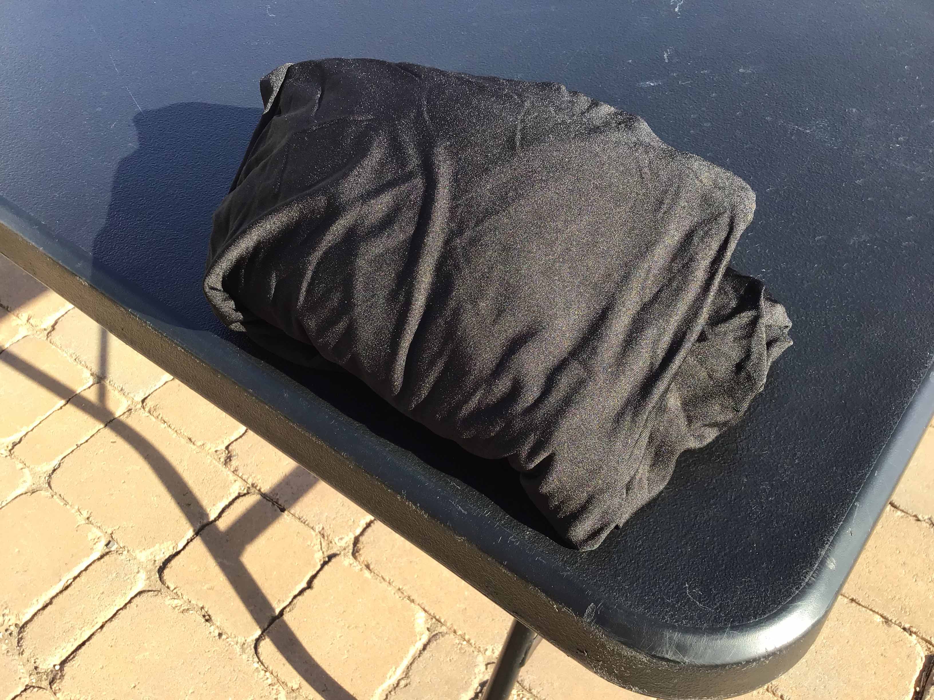 stretch spandex rectangle tablecloths (black) - 96x30, for 8-ft. table