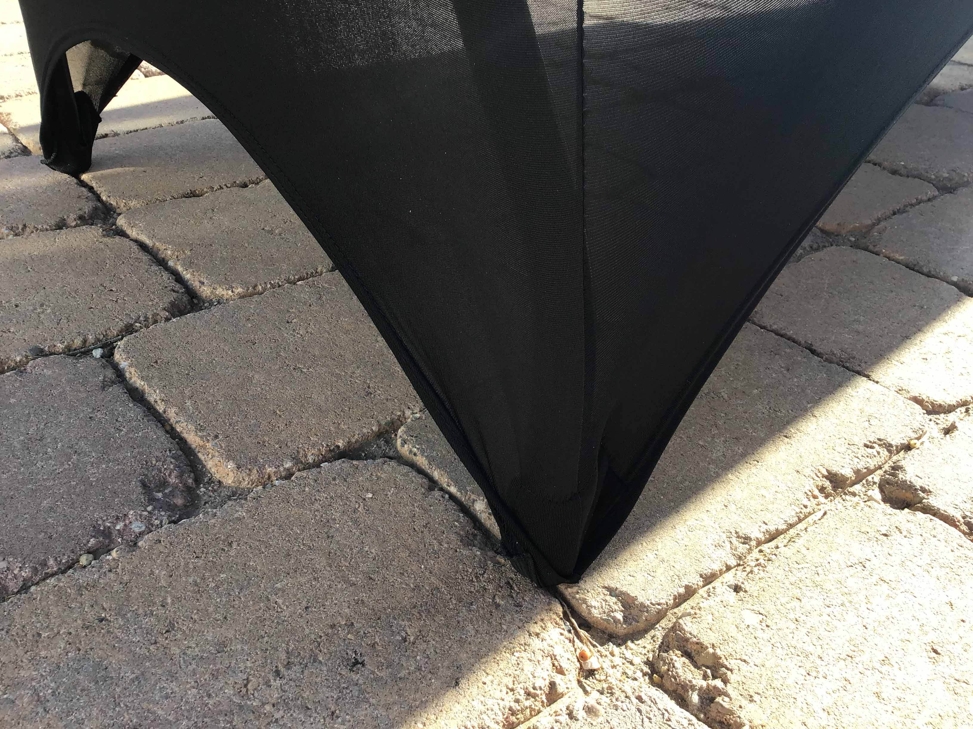 stretch spandex rectangle tablecloths (black) - 96x30, for 8-ft. table