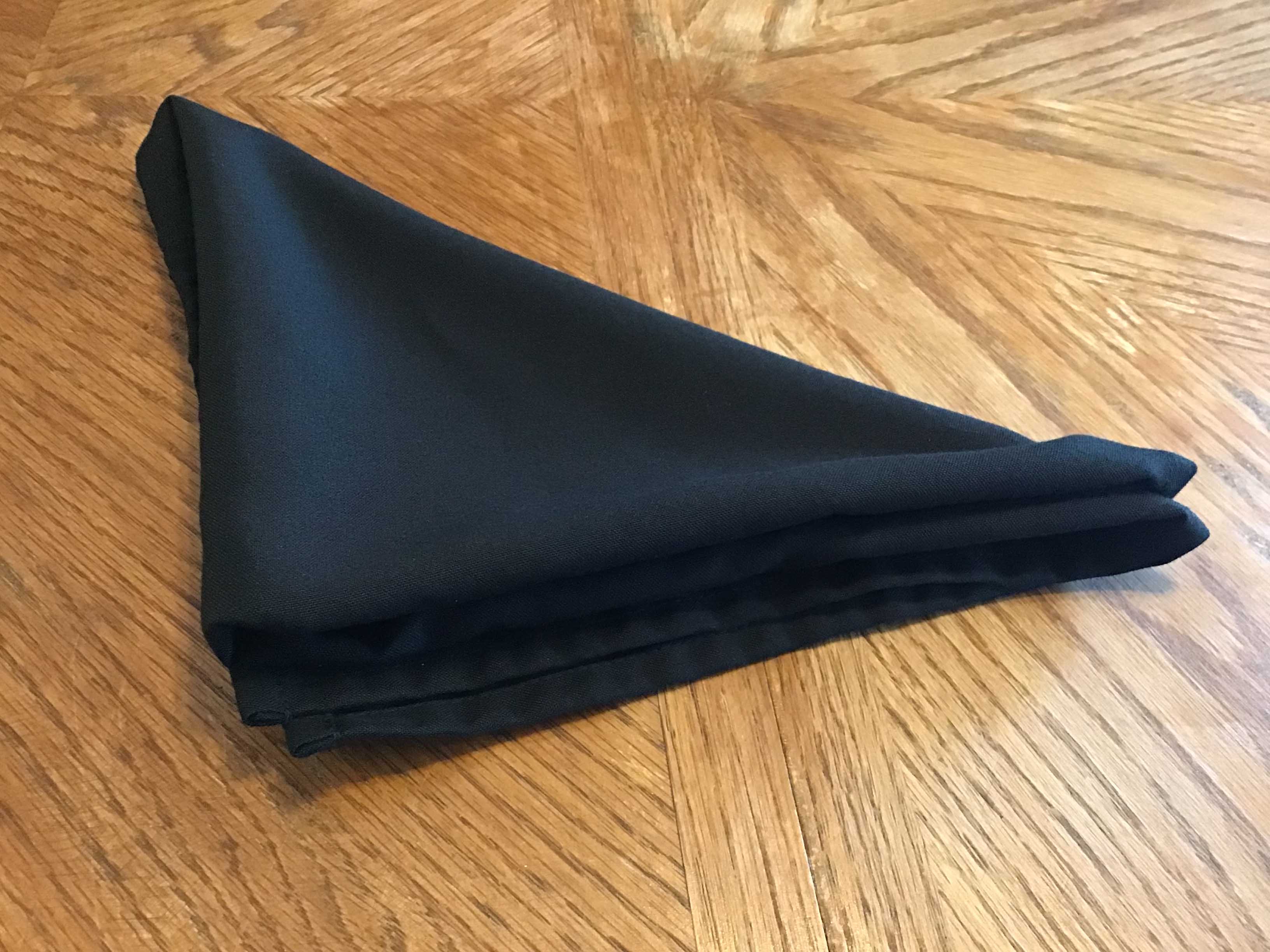 cloth dinner napkins (black) - 20 x 20