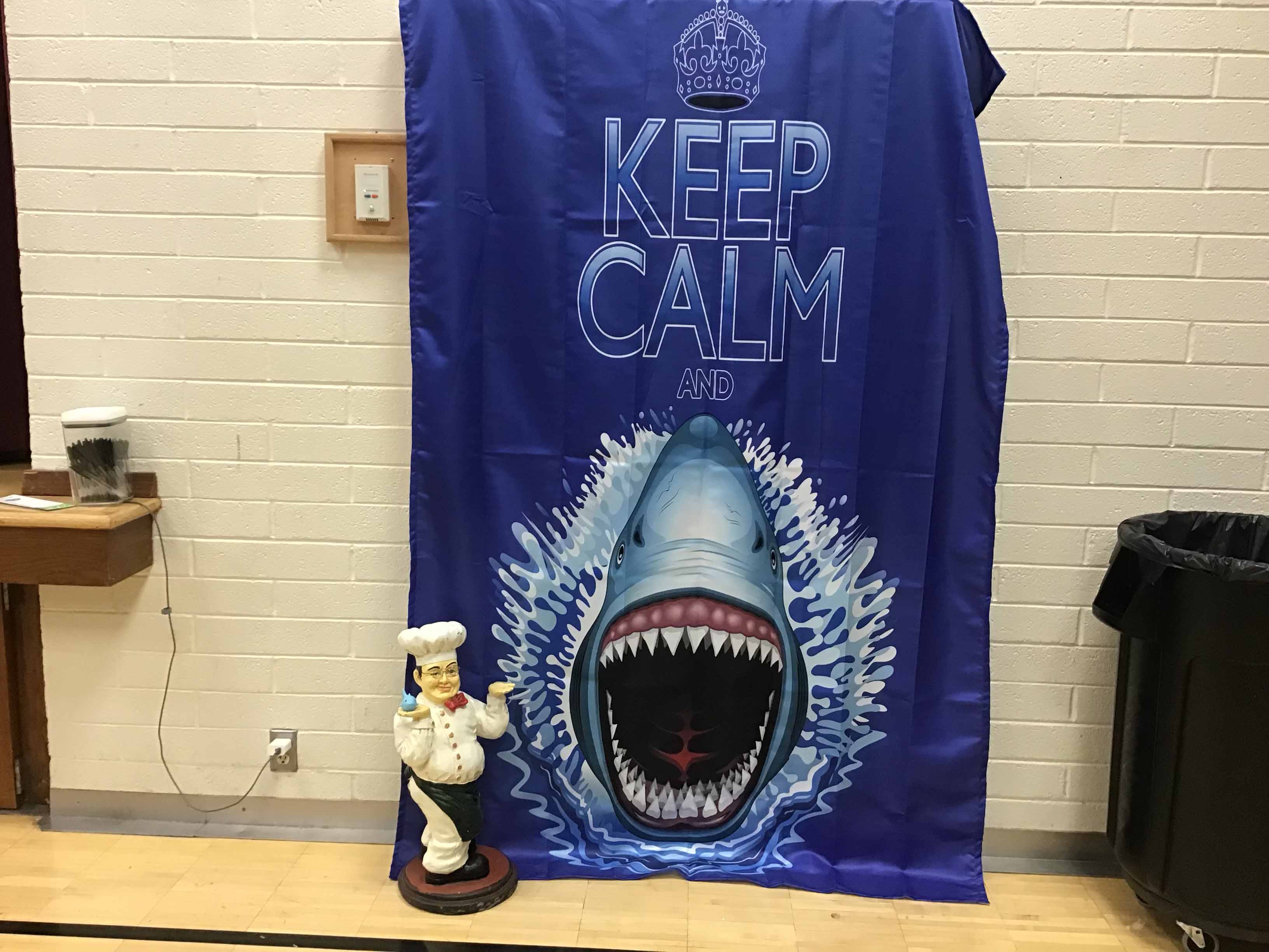 rectangle tablecloths (Keep Calm and Shark Attack) - 60 x 90