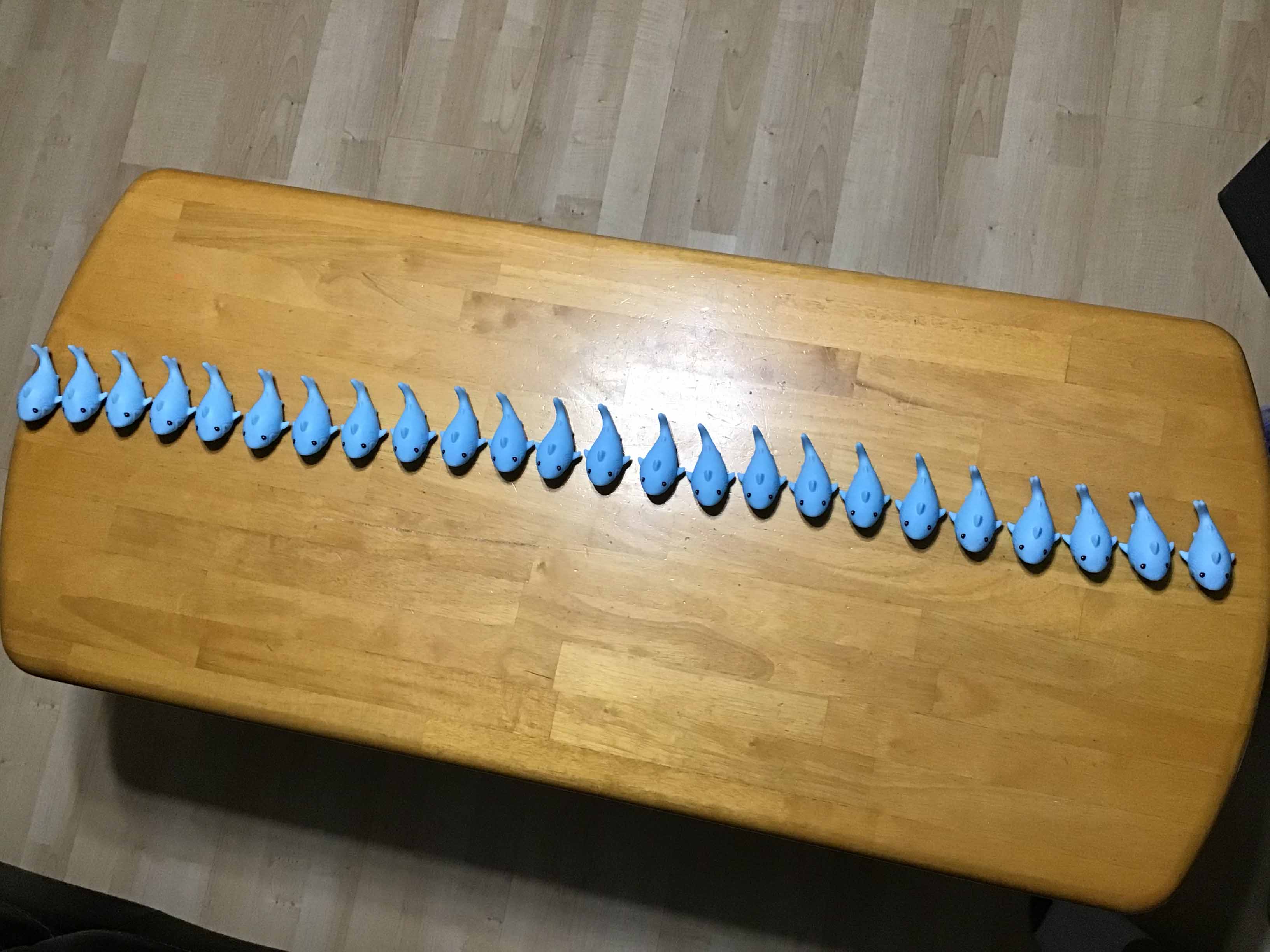 rubber sharks (mini floating bathtub toy)