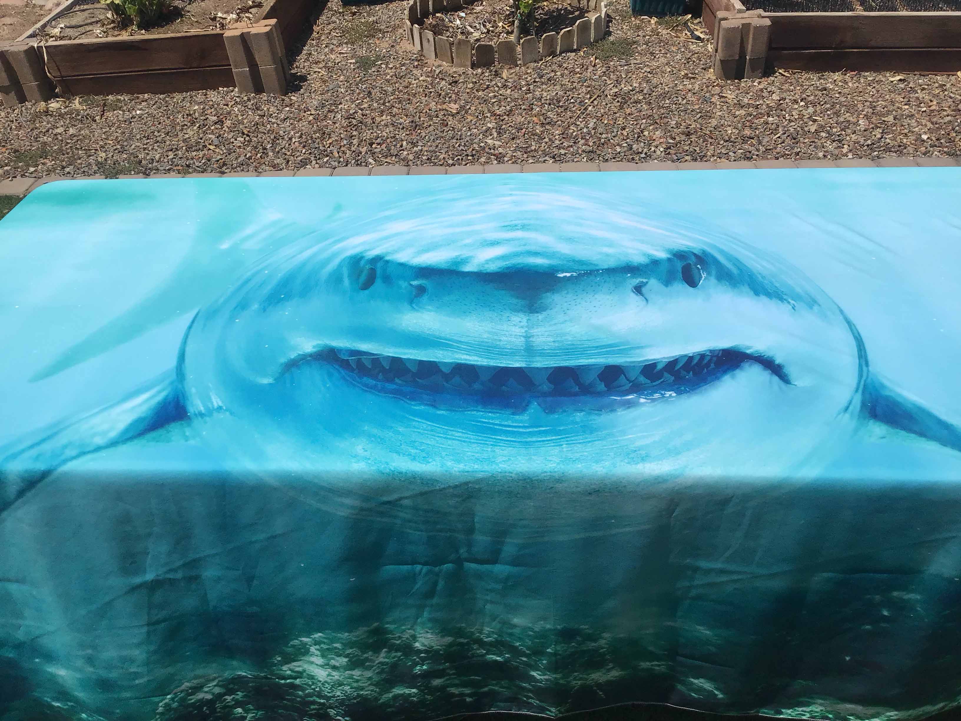 backdrop / tablecloth (fabric, shark) - 72 x 96