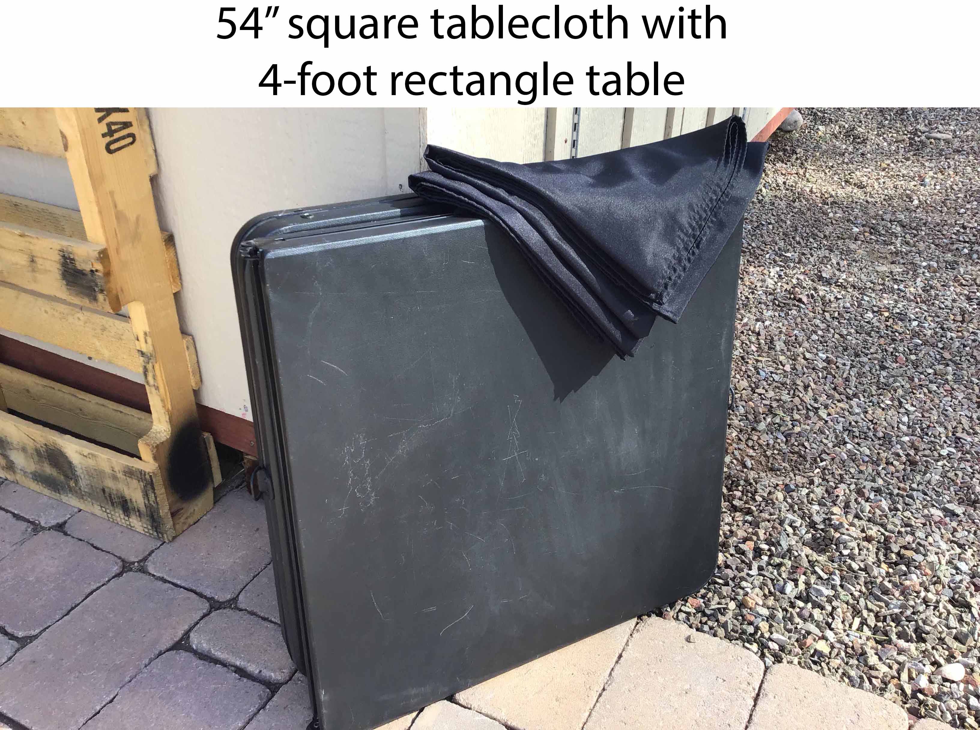 4 foot rectangle tables (adjustable heights)