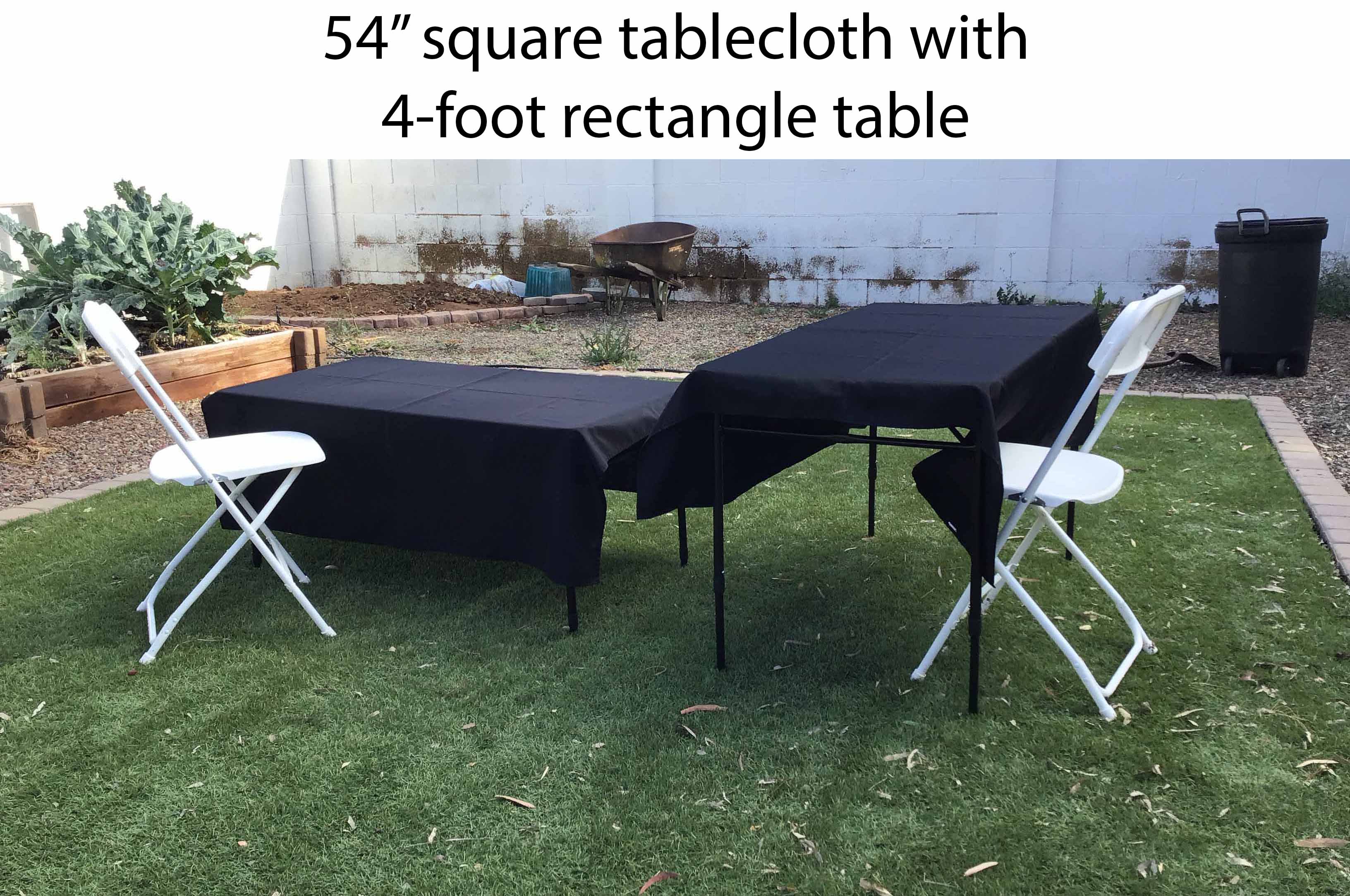 4 foot rectangle tables (adjustable heights)
