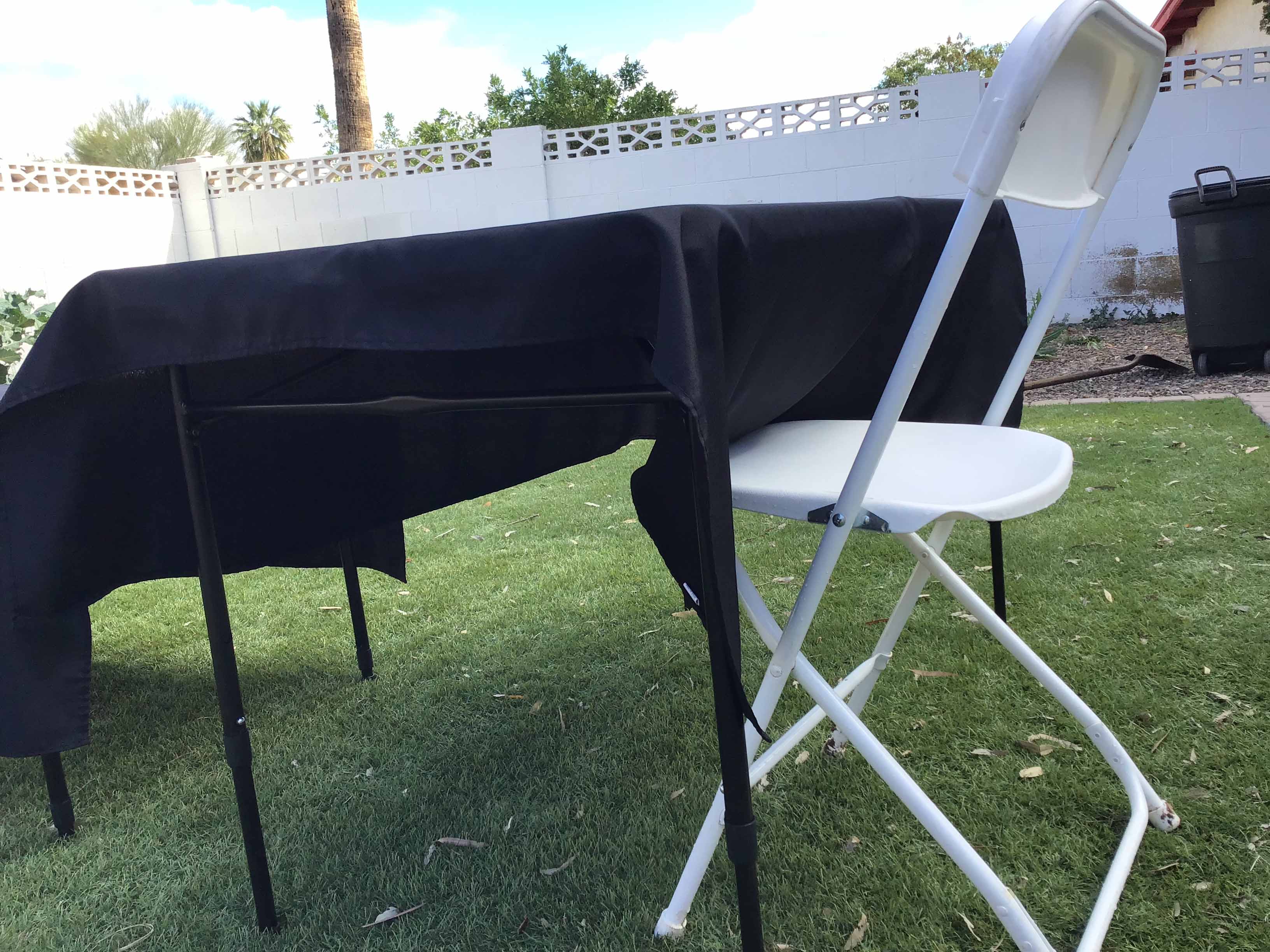 4 foot rectangle tables (adjustable heights)