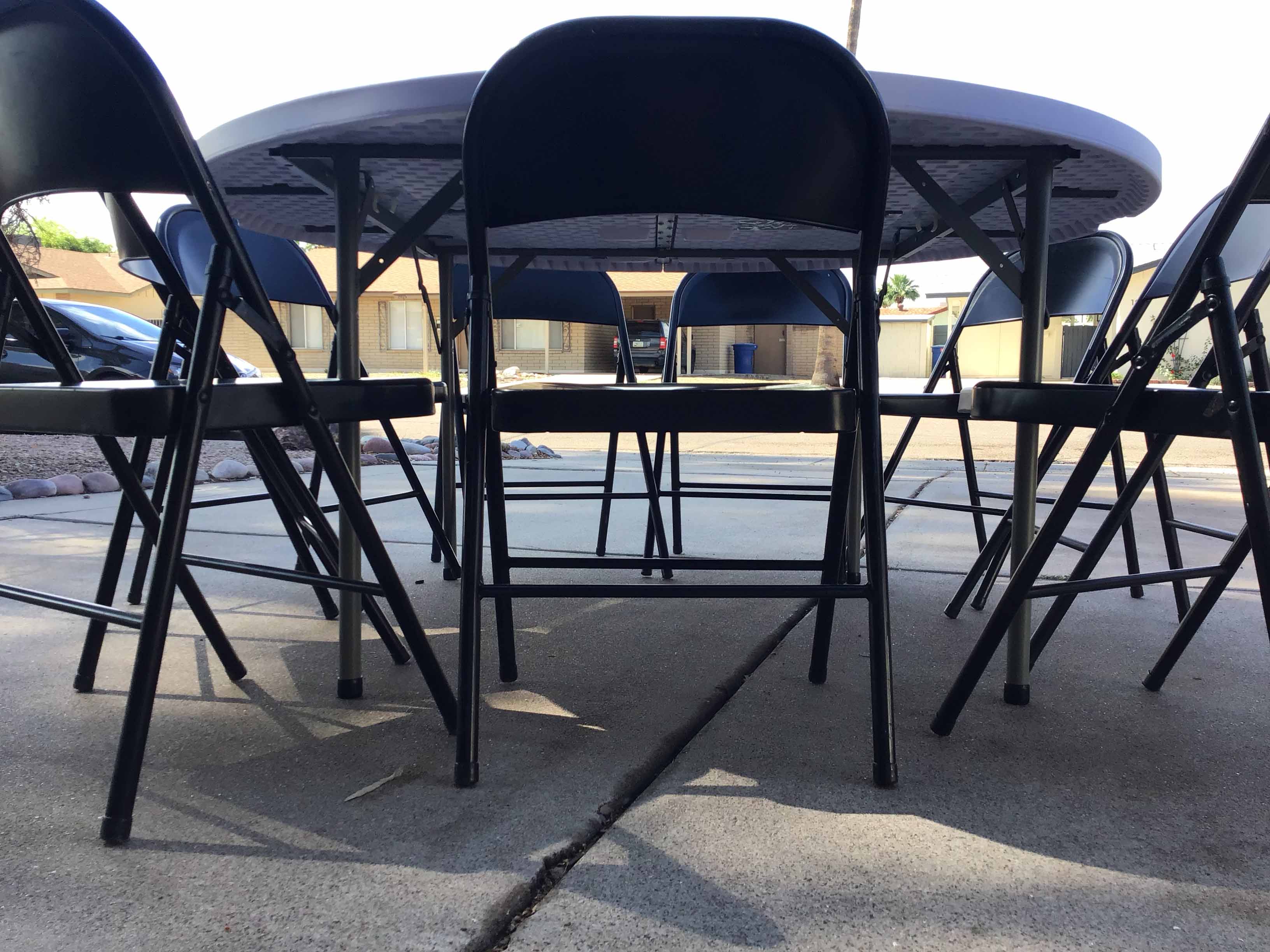 folding chairs (steel, black)