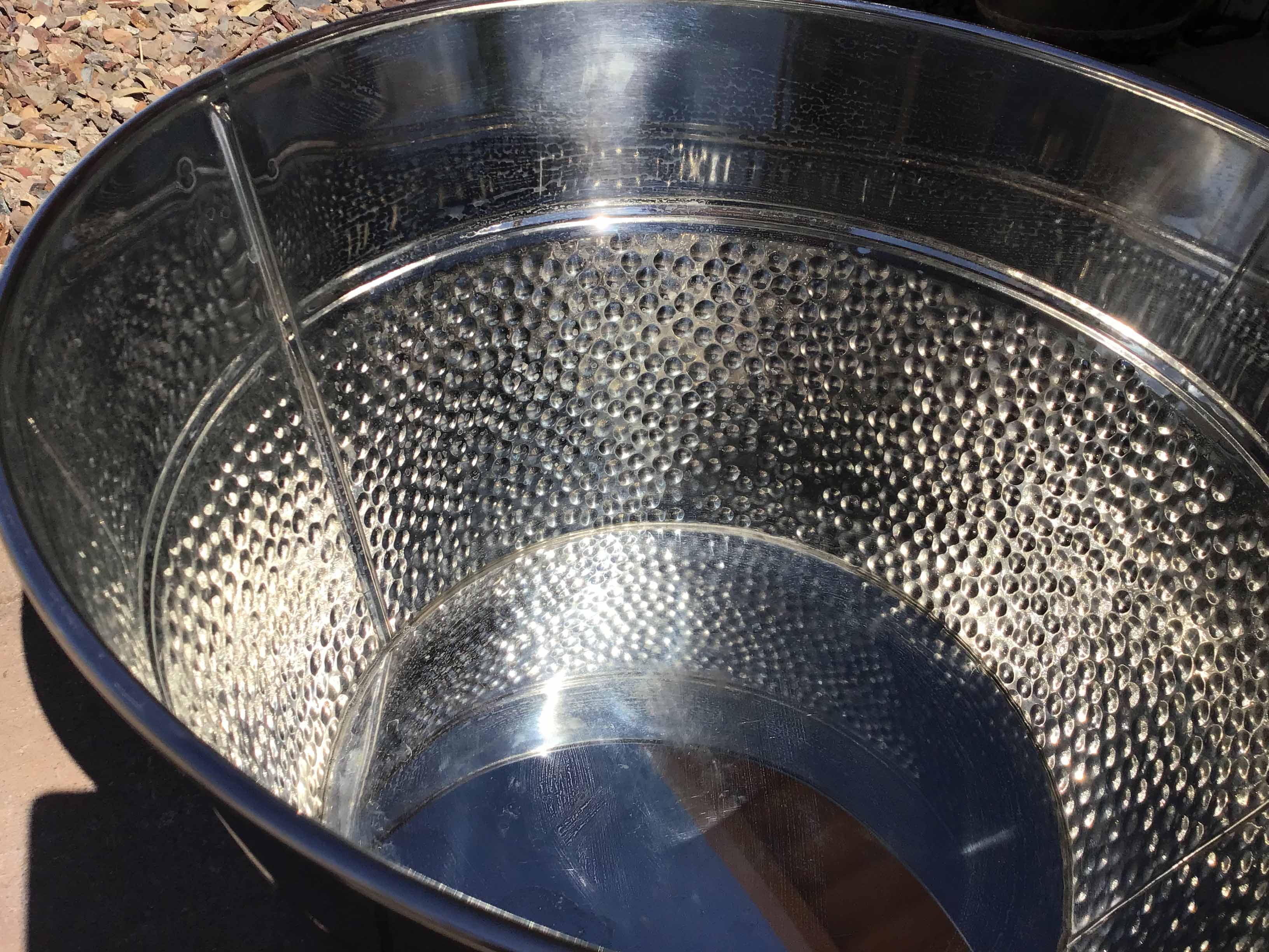 silver metal party tub
