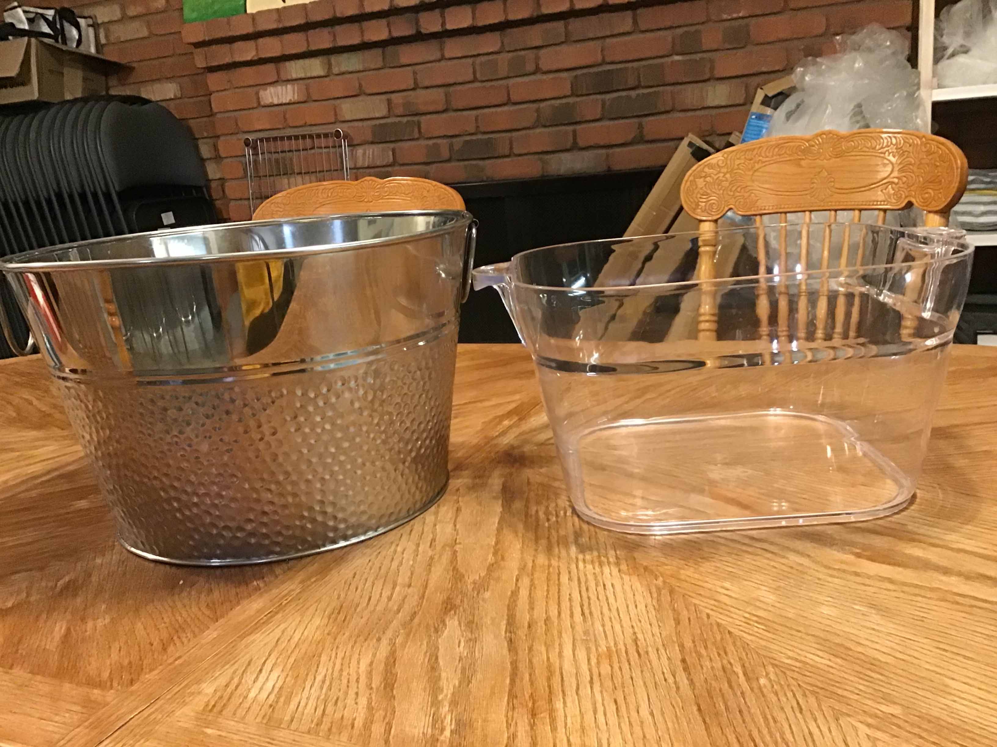 square party tub / drink and ice bucket (transparent)