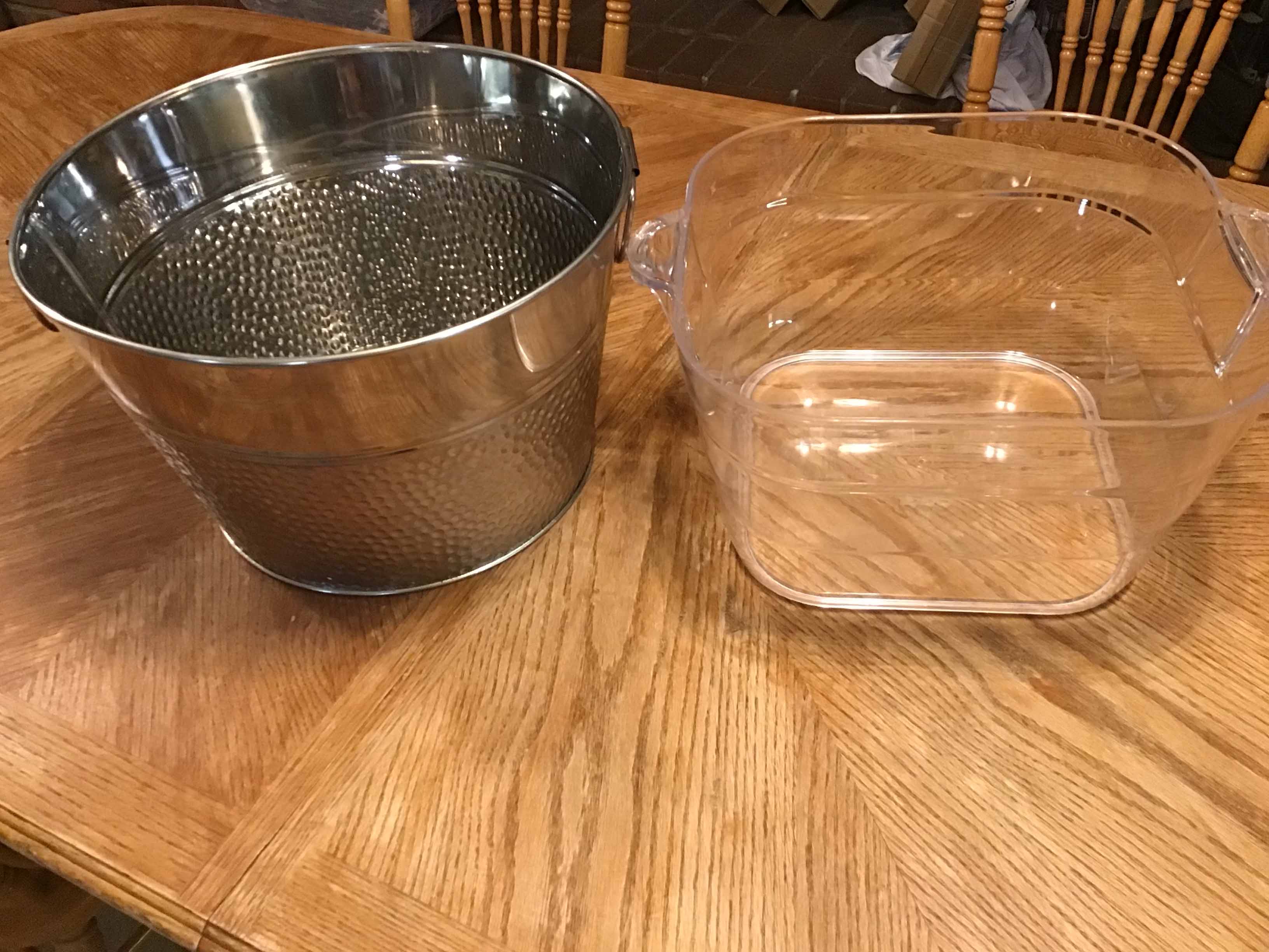 square party tub / drink and ice bucket (transparent)
