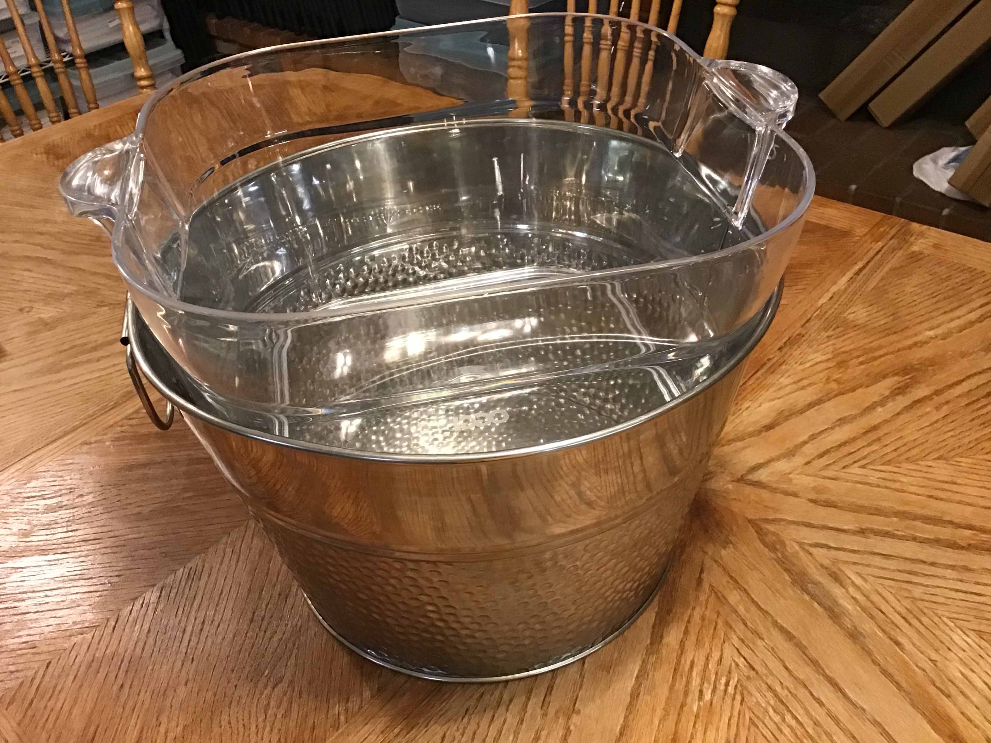 square party tub / drink and ice bucket (transparent)