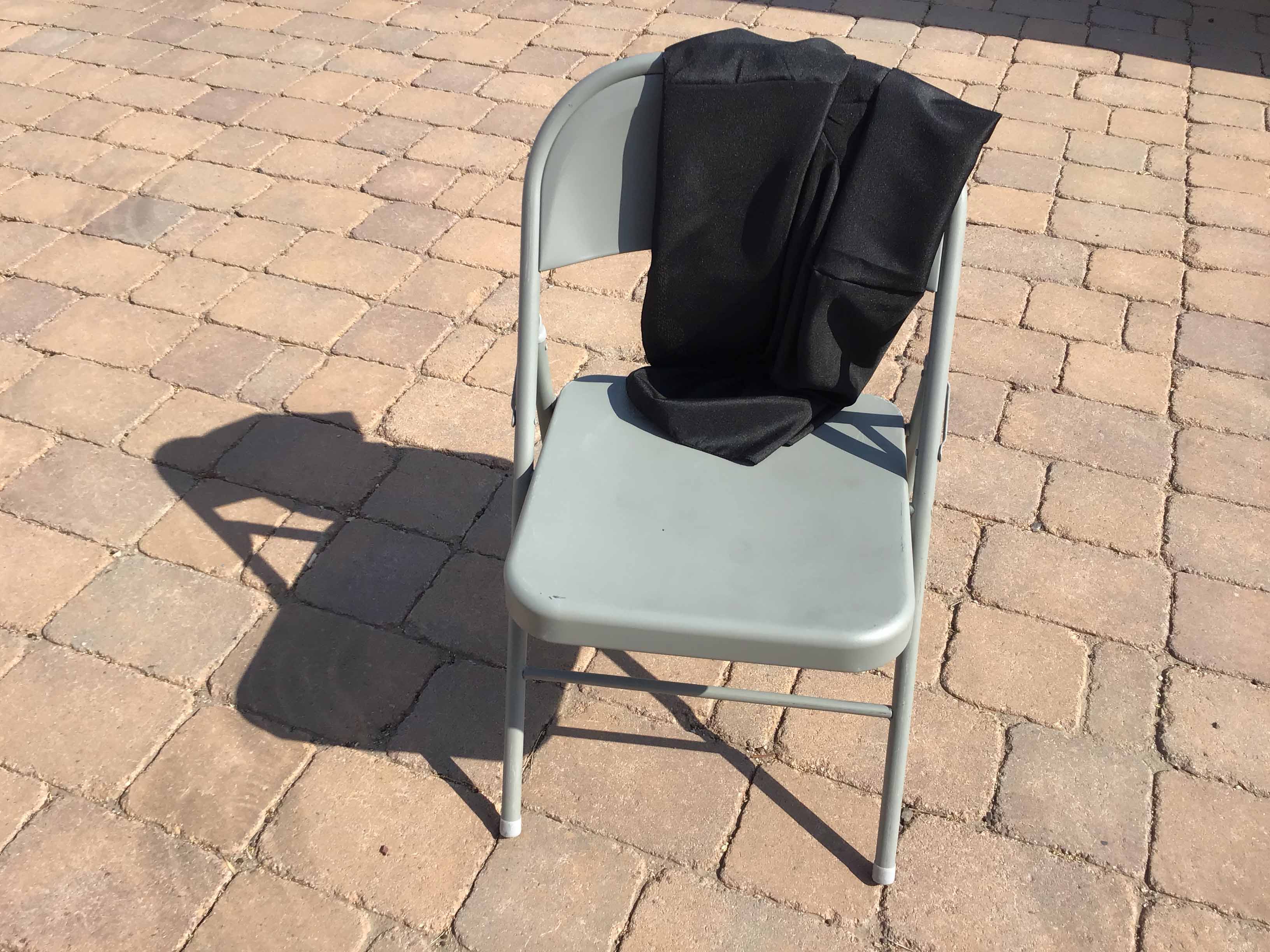 slip-on folding chair covers (polyester, black)