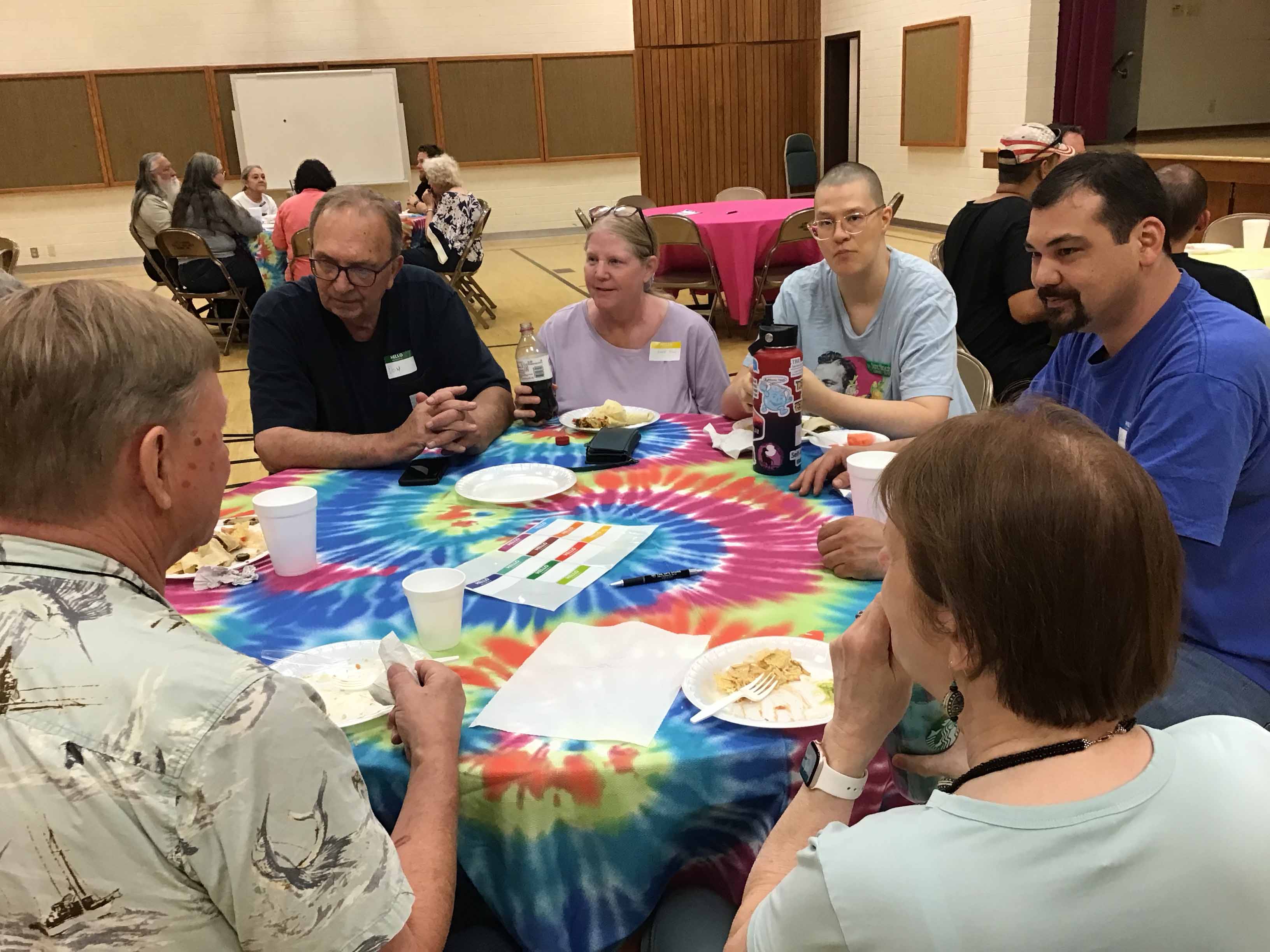 round tablecloths (tie-dye) - 108