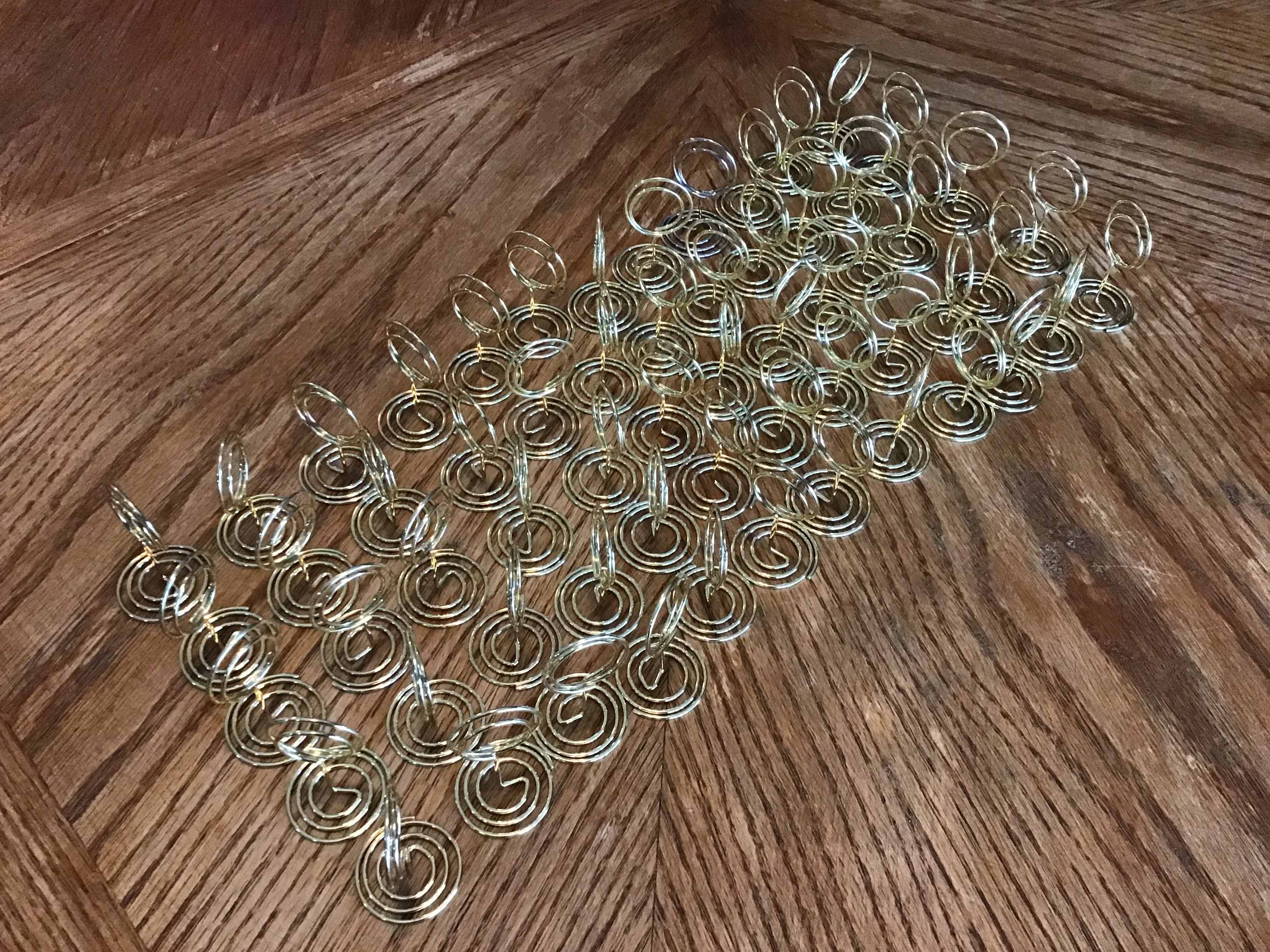 table top card/sign holders (gold metal)