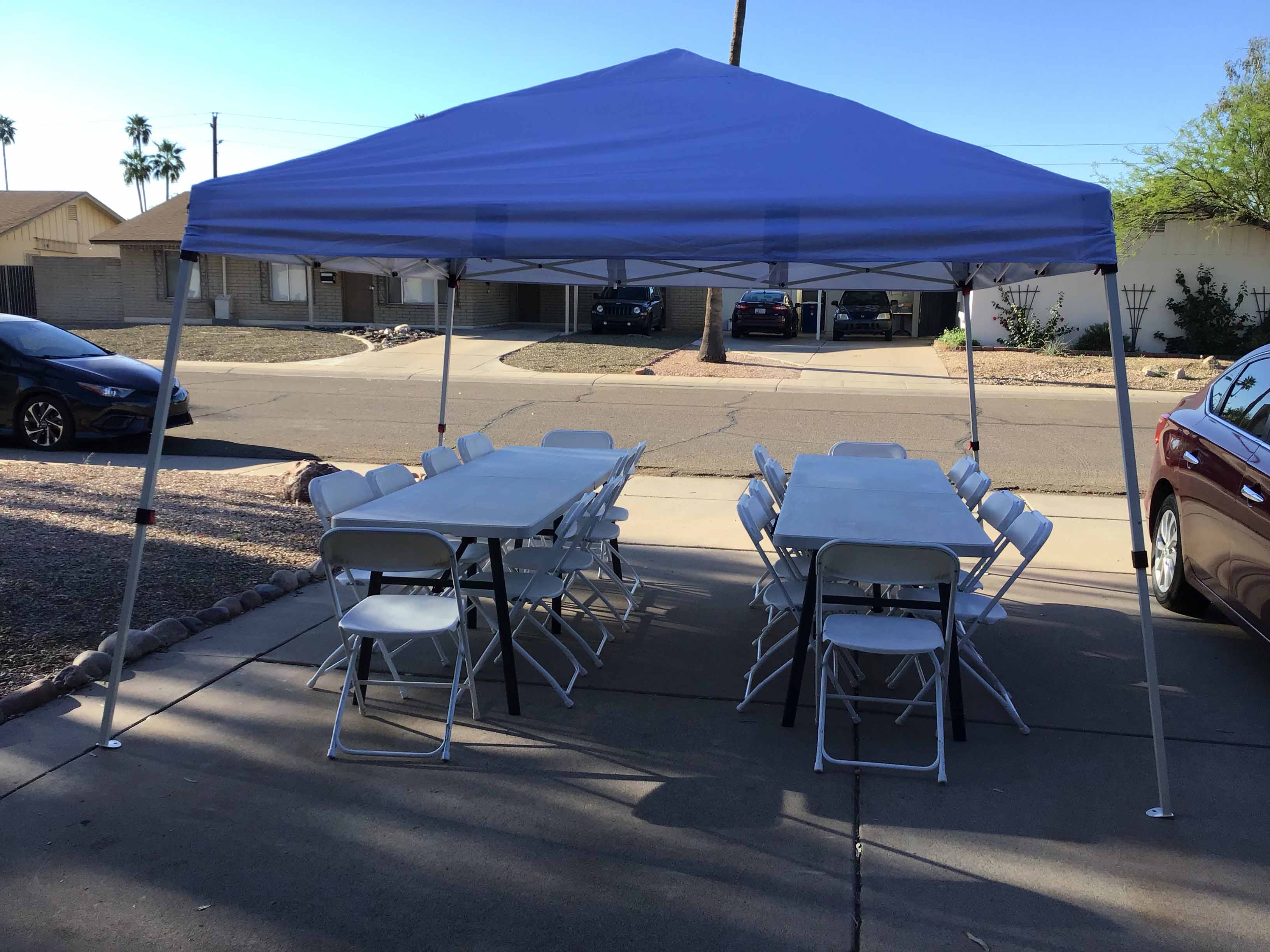 slant leg canopy tent (10 ft. x 10 ft.) - silver