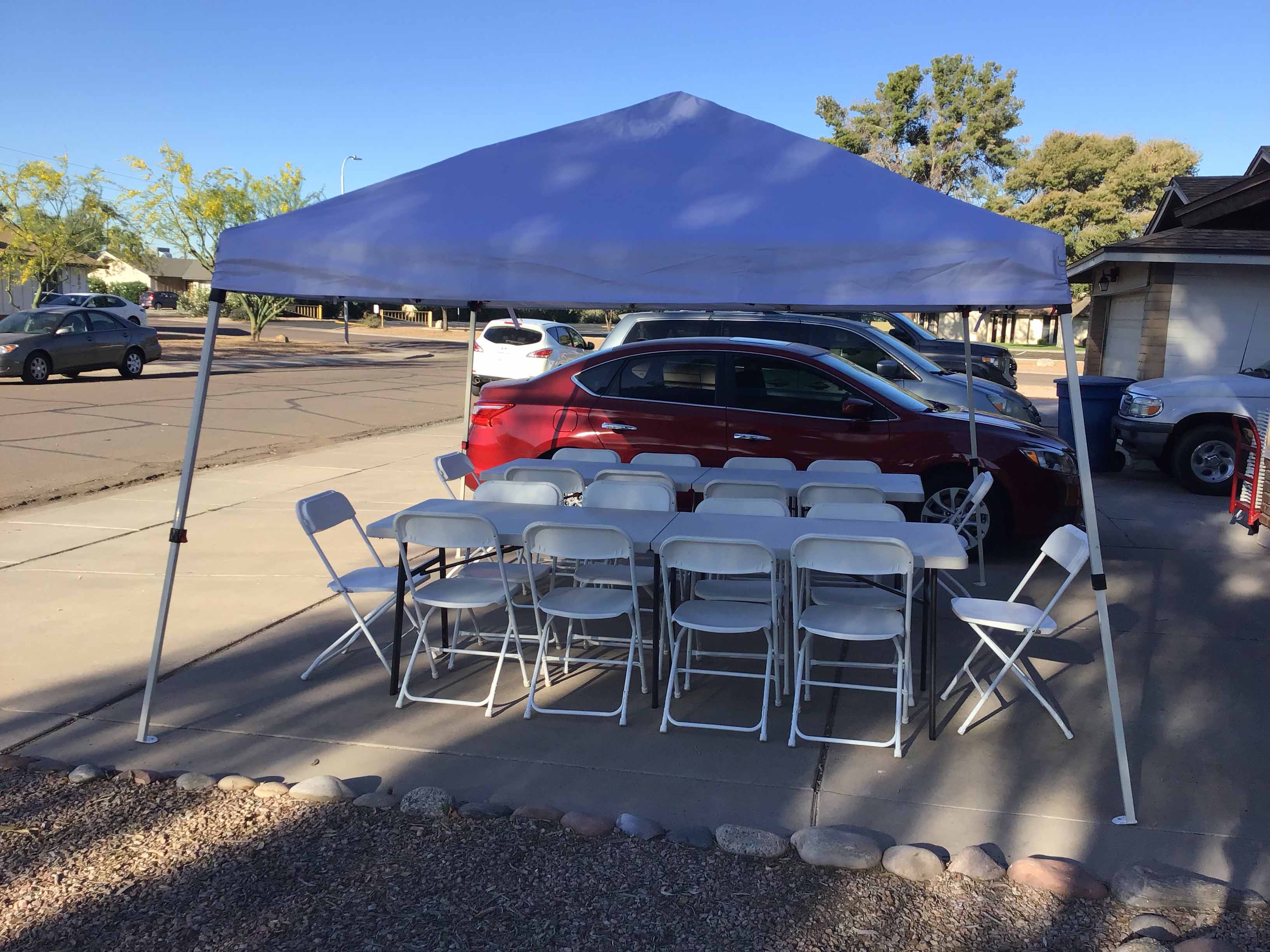 slant leg canopy tent (10 ft. x 10 ft.) - silver