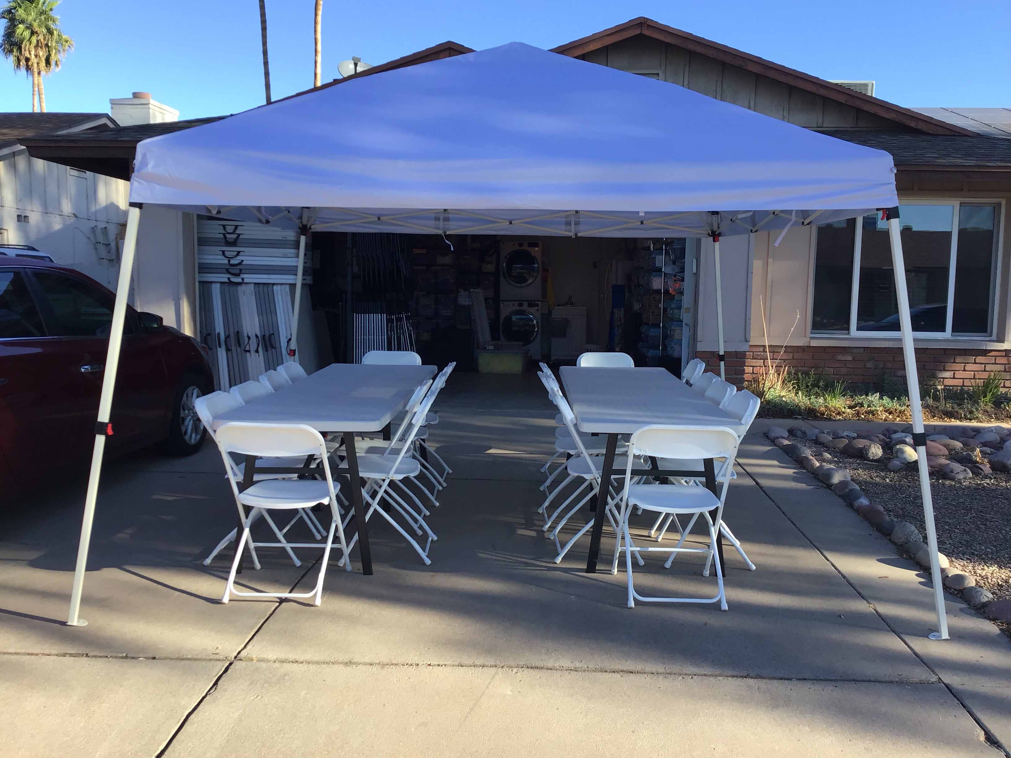 slant leg canopy tent (10 ft. x 10 ft.) - silver