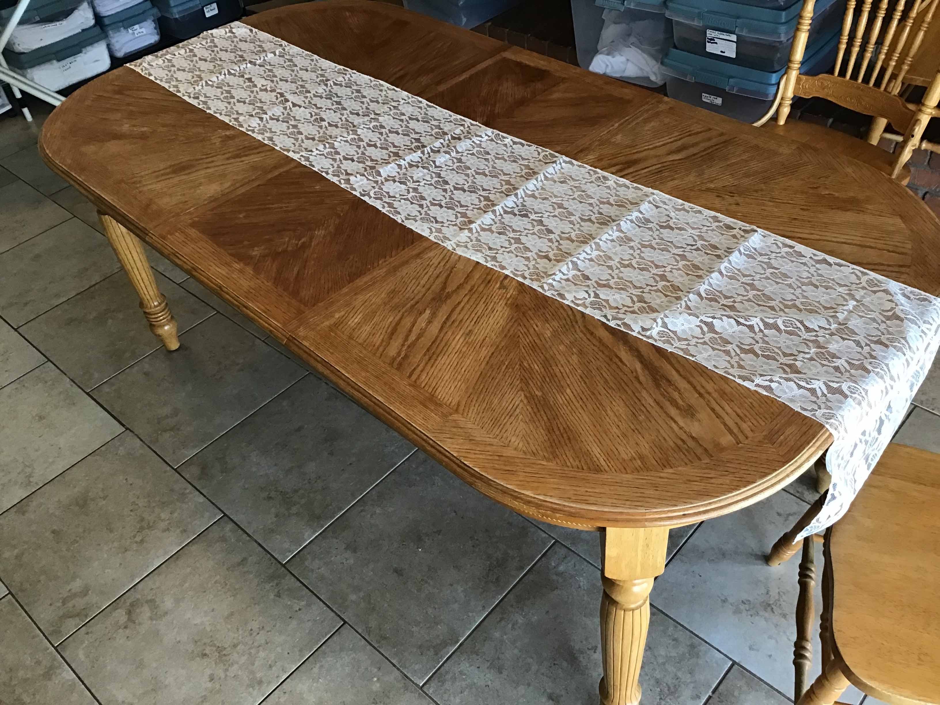 table runners (lace, white) - 14 x 108