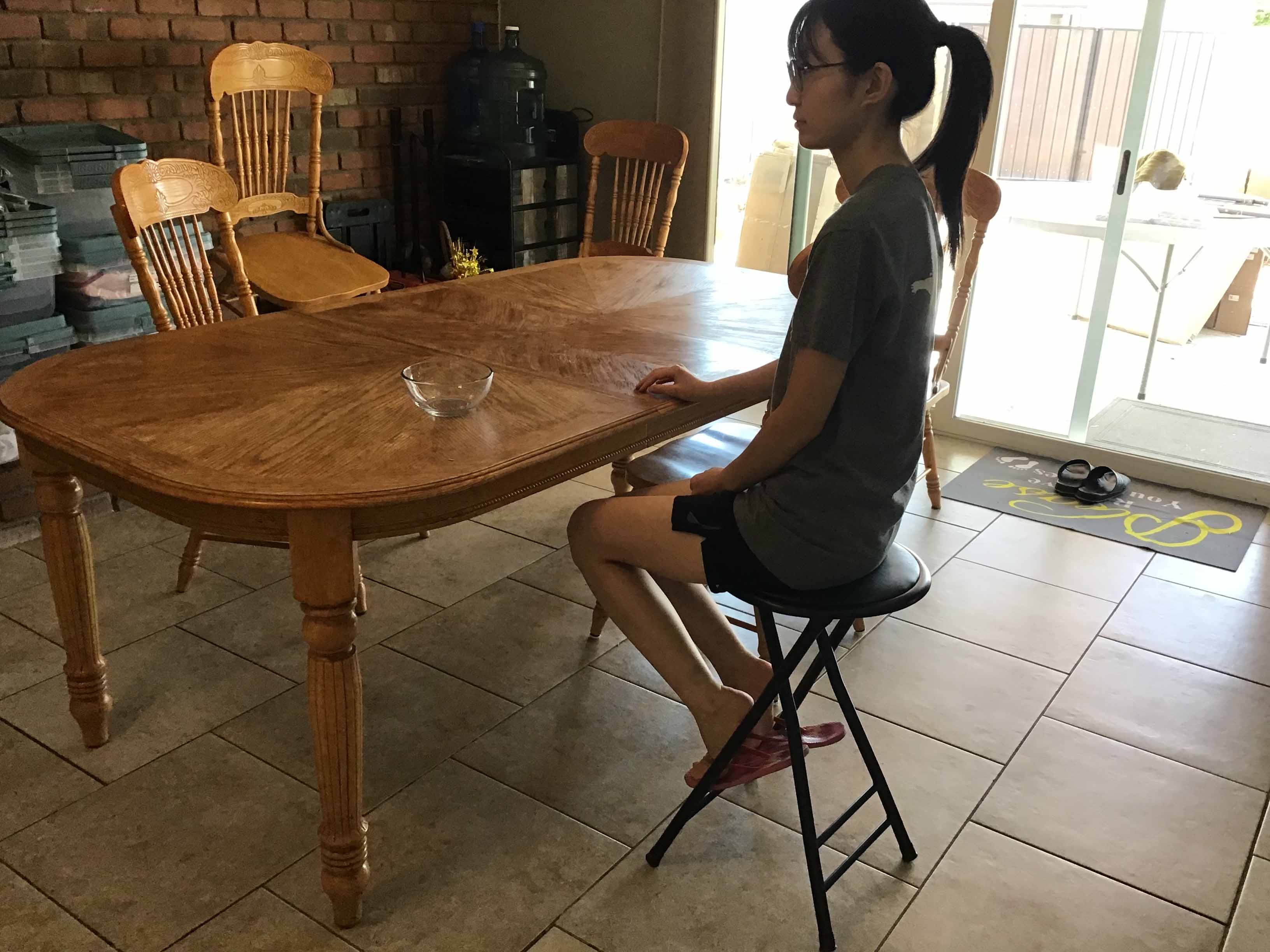 folding bar stools (black, padded) - 24 high