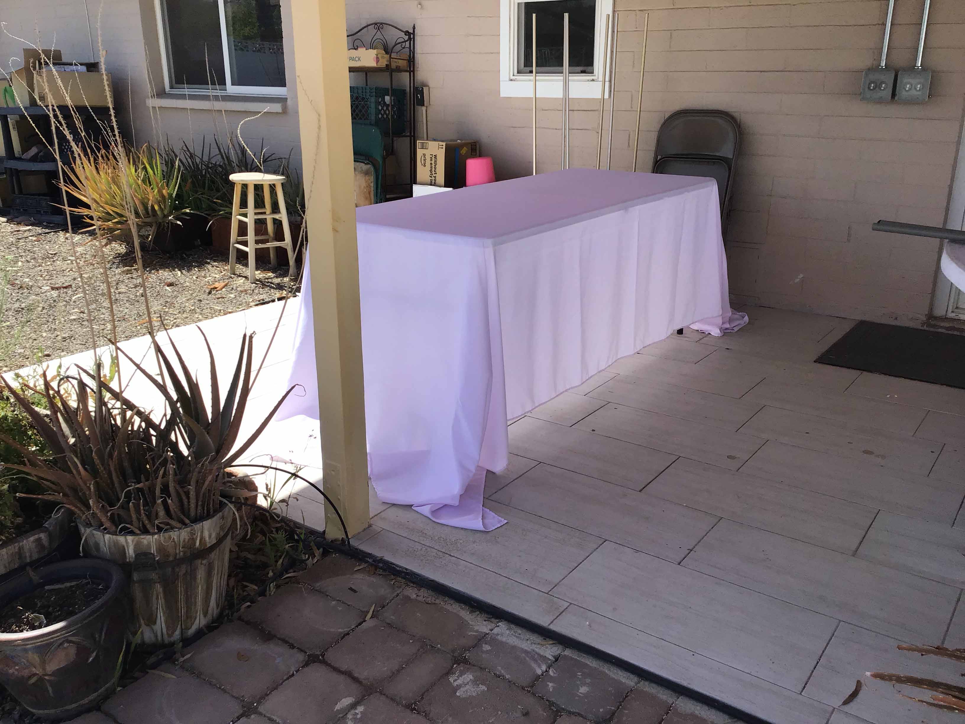 rectangle tablecloths (light pink) - 90 x 156