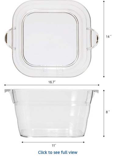 square party tub / drink and ice bucket (transparent)