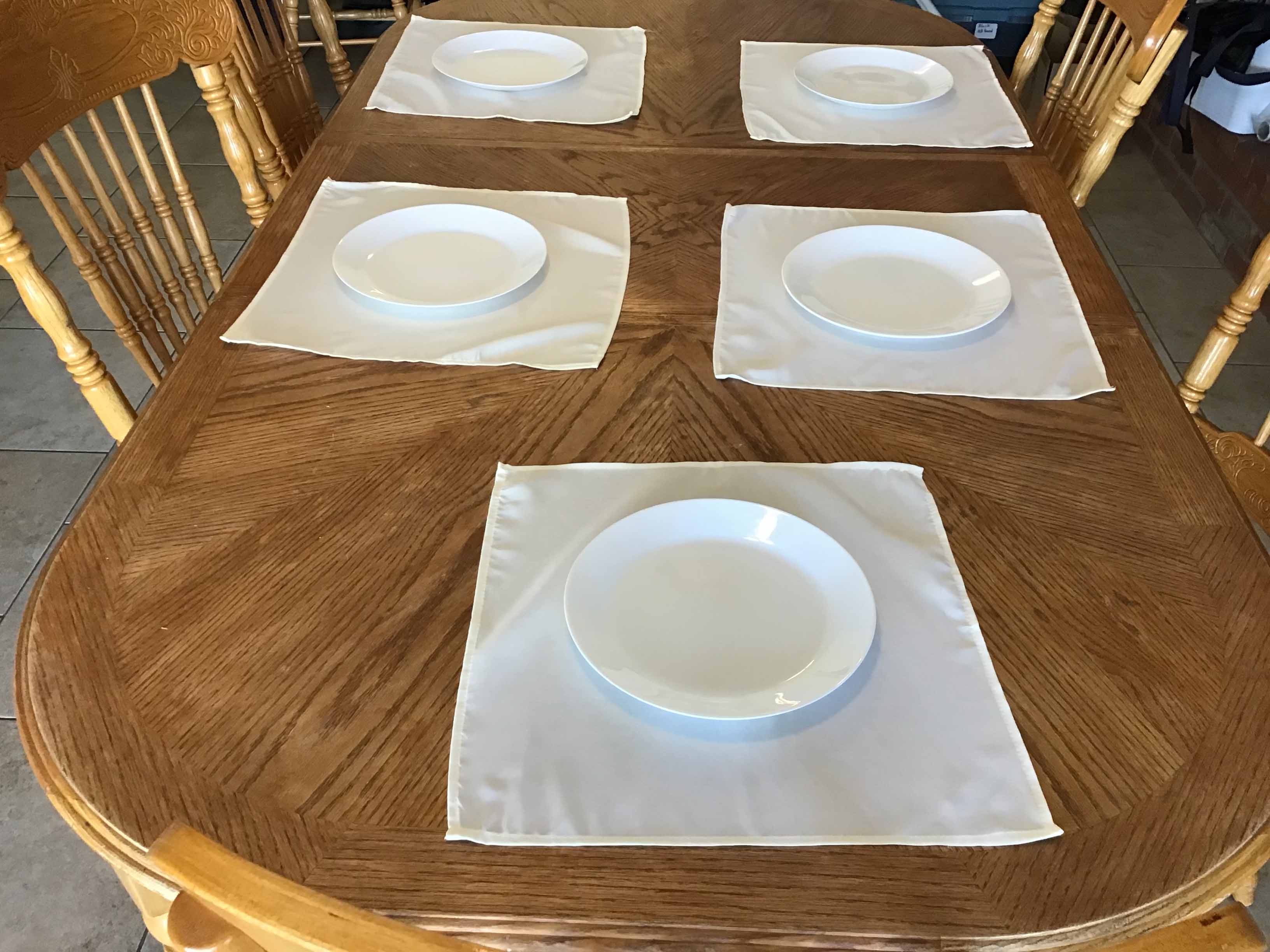 cloth dinner napkins (ivory) - 17 x 17