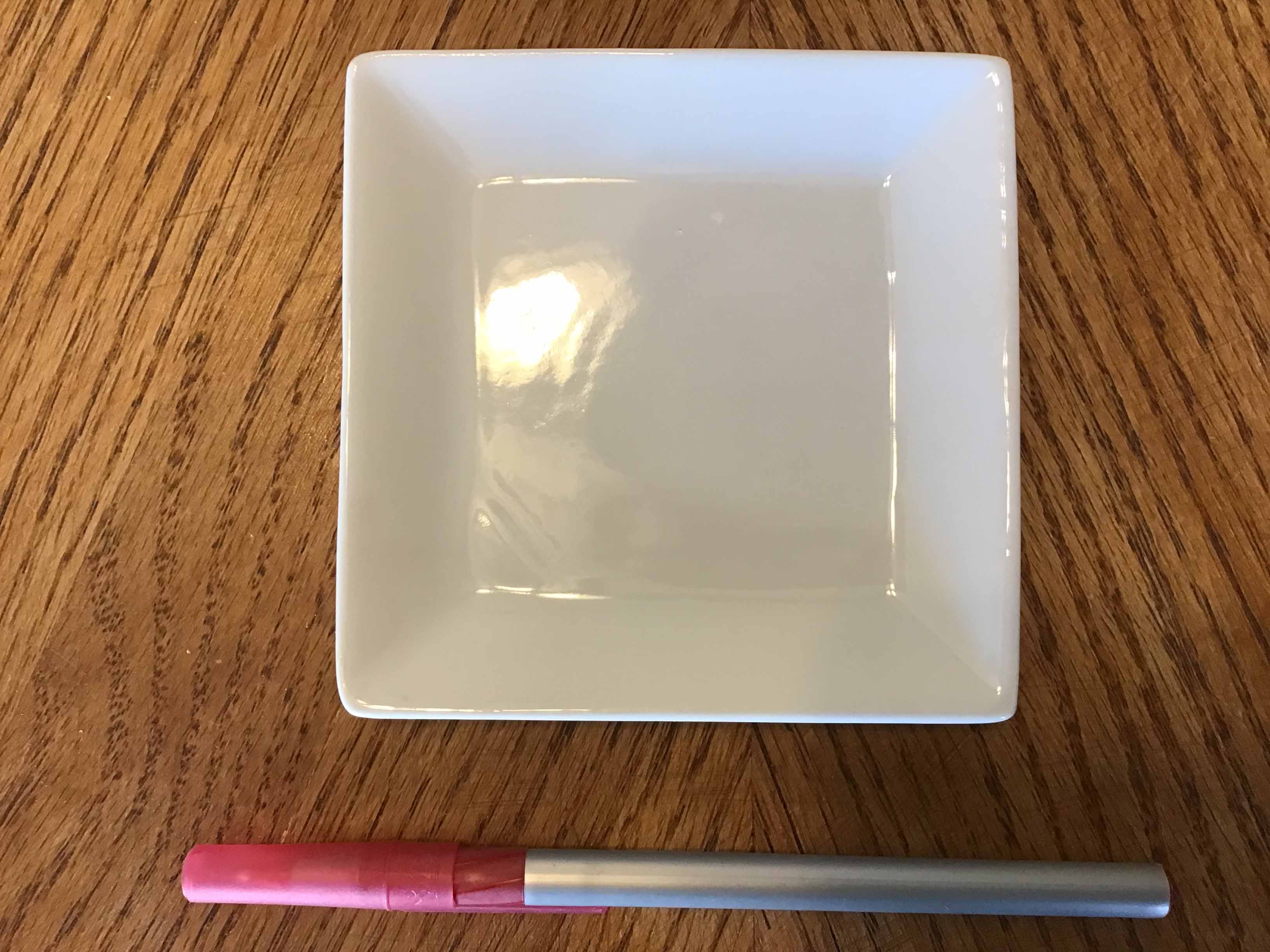 appetizer plates - porcelain (Acopa, bright white) - 4 square