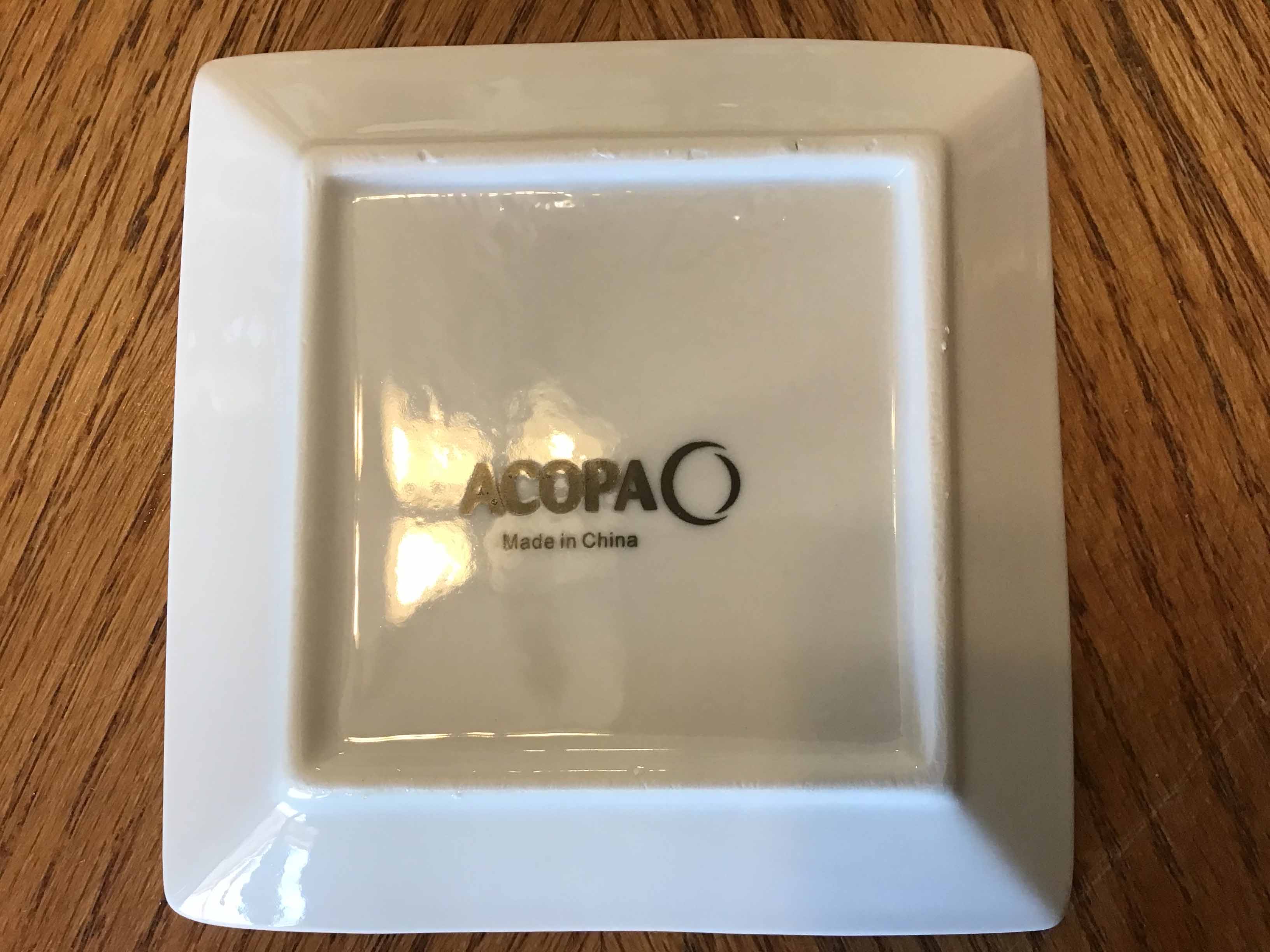 appetizer plates - porcelain (Acopa, bright white) - 4 square