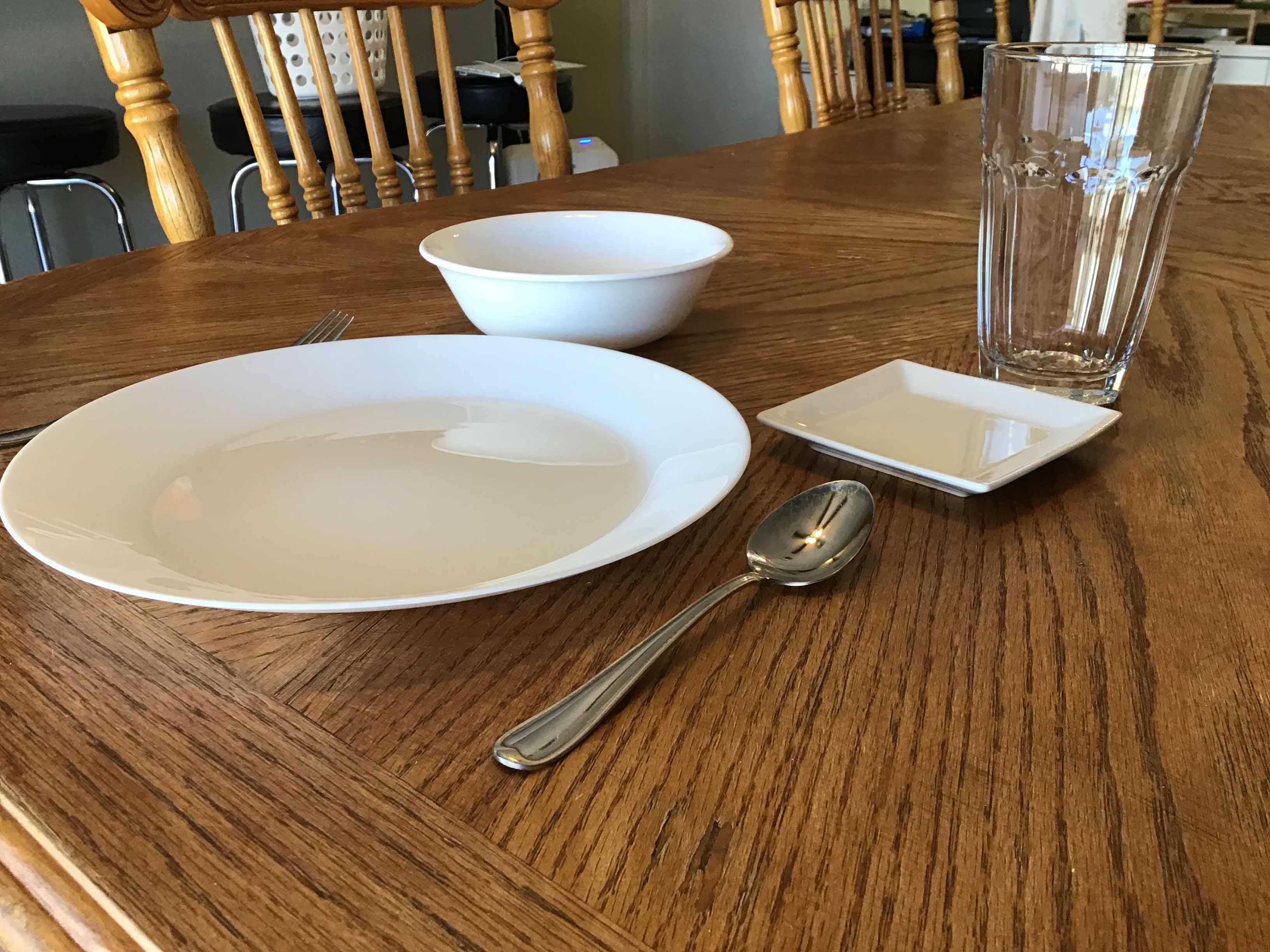 appetizer plates - porcelain (Acopa, bright white) - 4 square