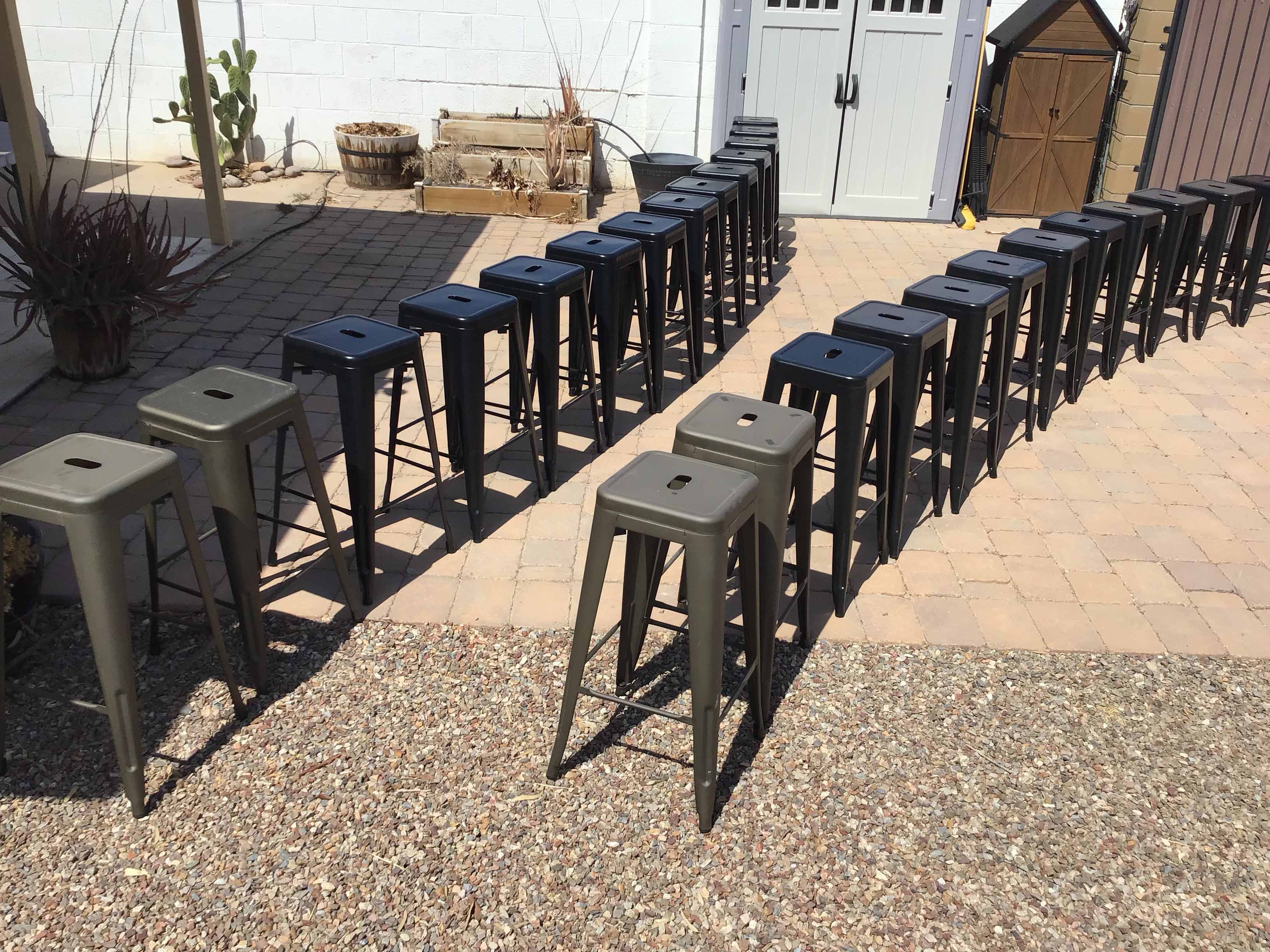 bar stools (steel, dark gray/graphite) - 30 high