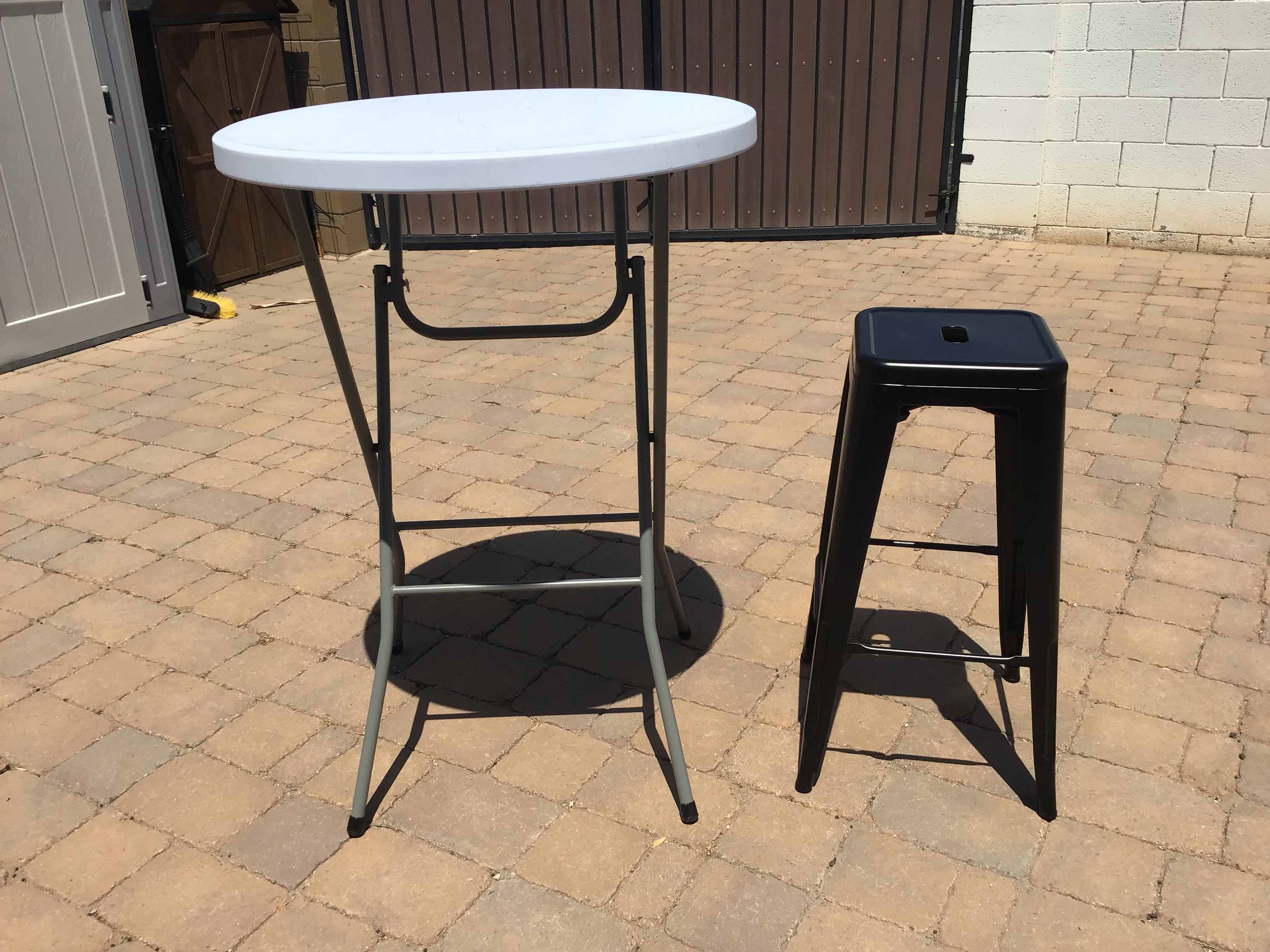bar stools (steel, black) - 30 high