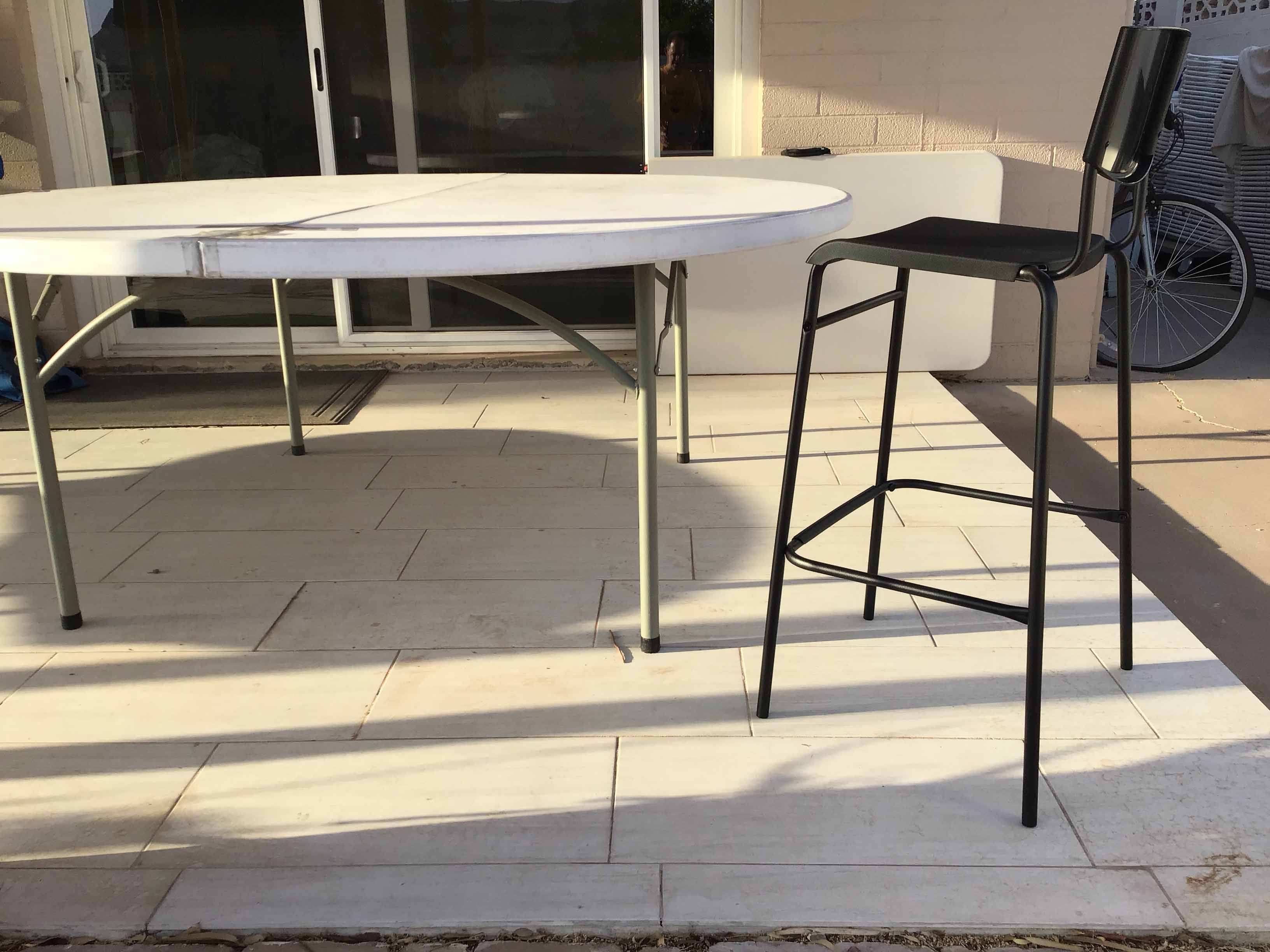 bar stools (steel/plastic, black, with backrest) - 30 seat height