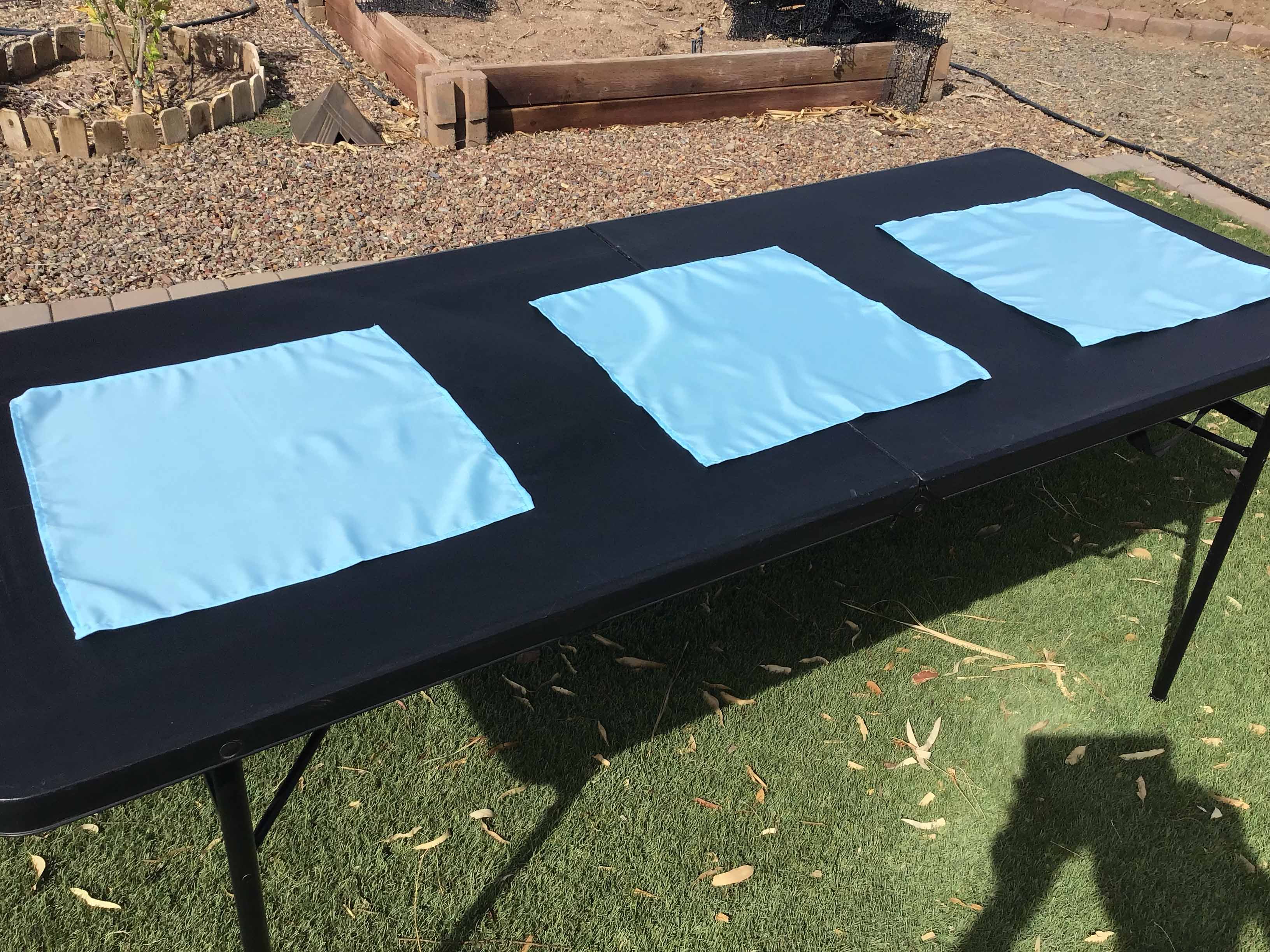 cloth dinner napkins (light blue) - 17 x 17