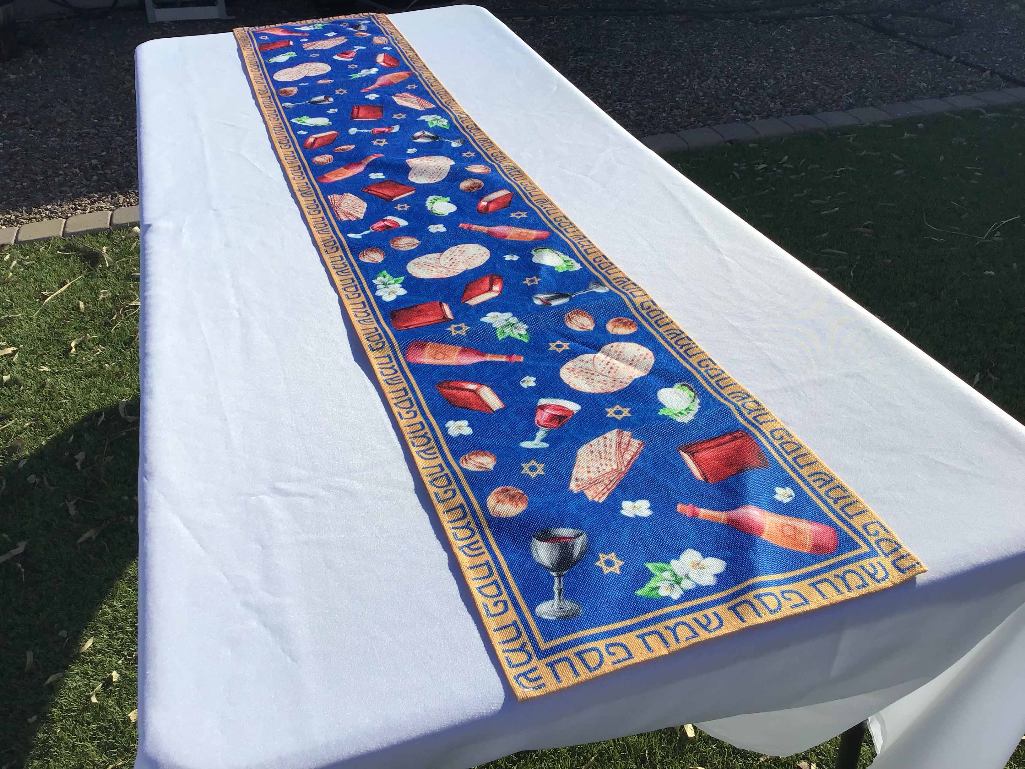 table runners (Passover, Jewish seder matzo) - 13 x 72