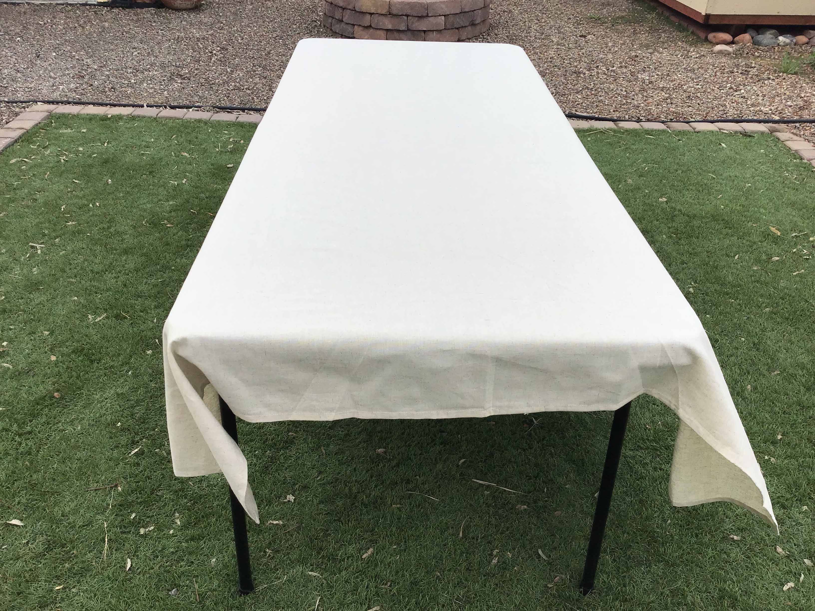 rectangle tablecloths (cream, cotton and linen blend) - 60 x 84