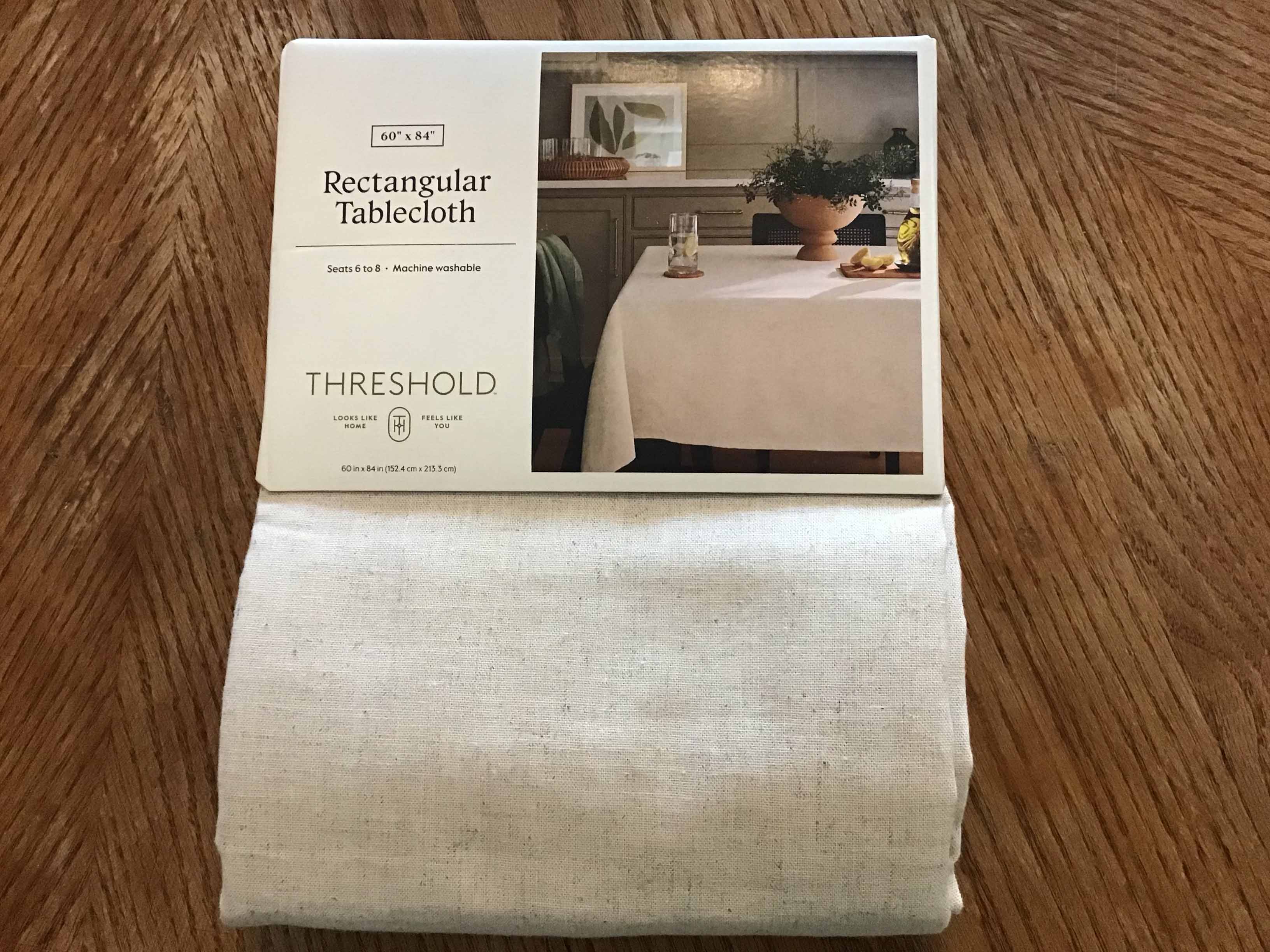 rectangle tablecloths (cream, cotton and linen blend) - 60 x 84