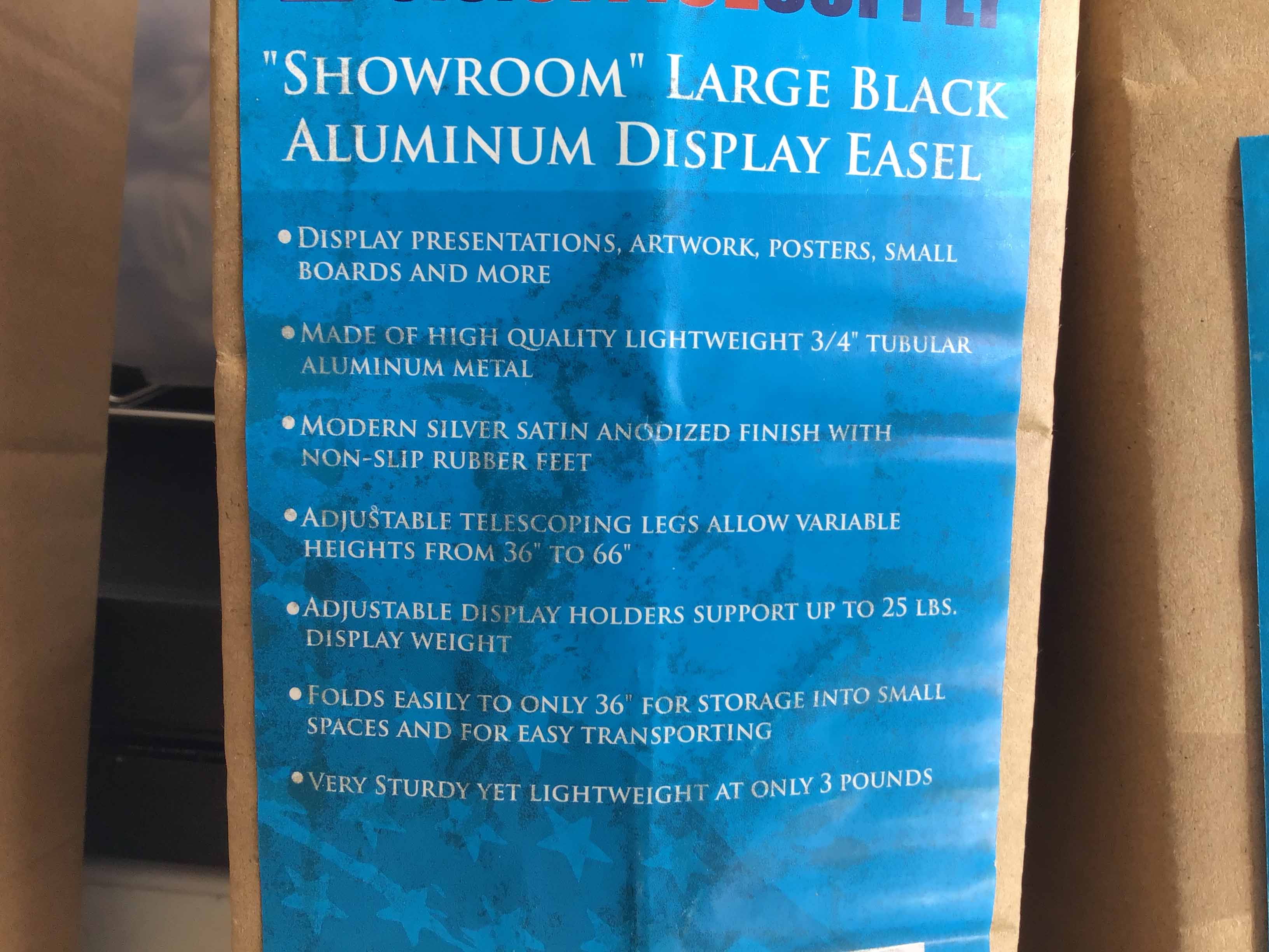 easel (black aluminum) - 36 to 66