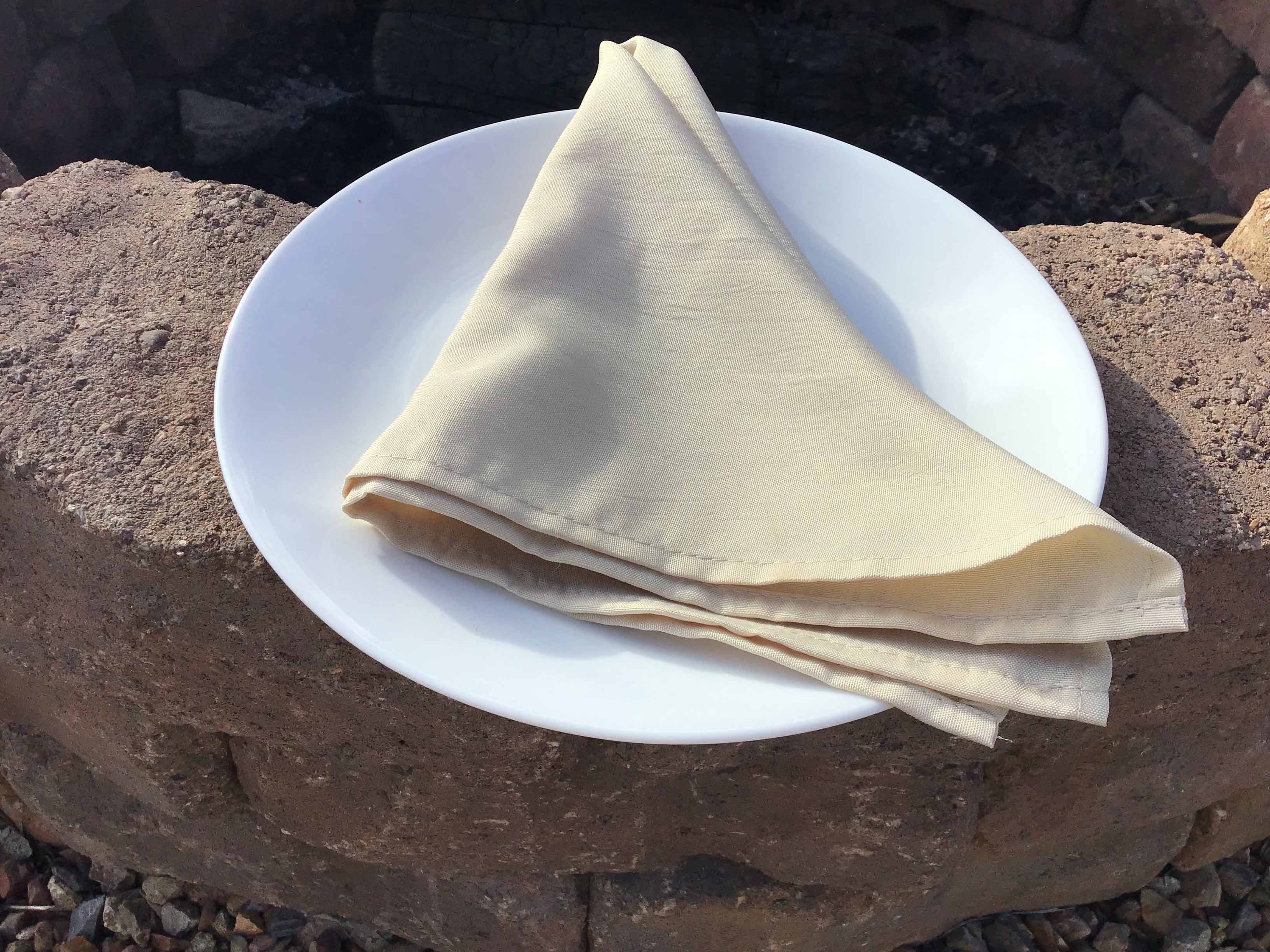 cloth dinner napkins (beige) - 17 x 17