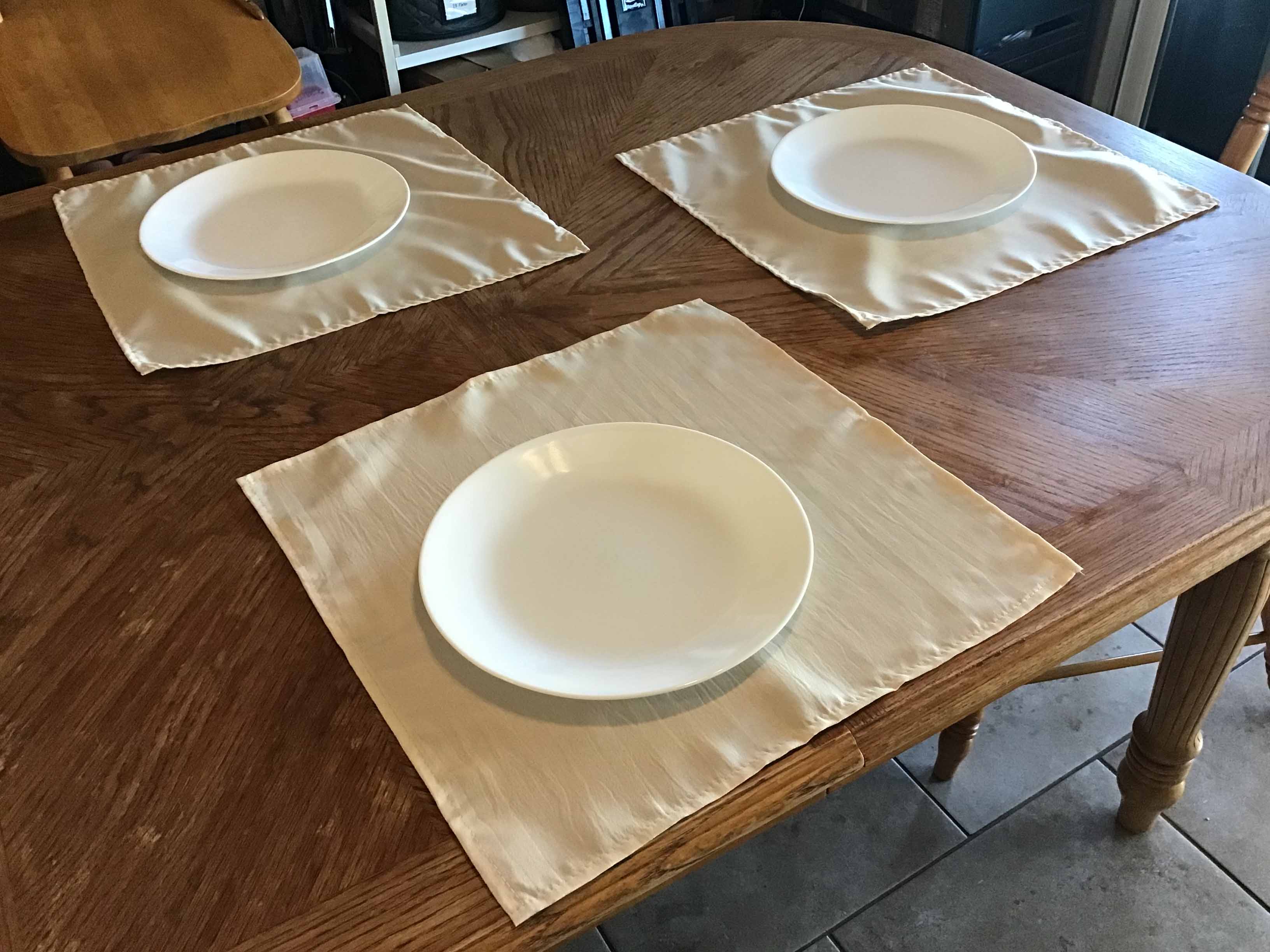 cloth dinner napkins (beige) - 17 x 17