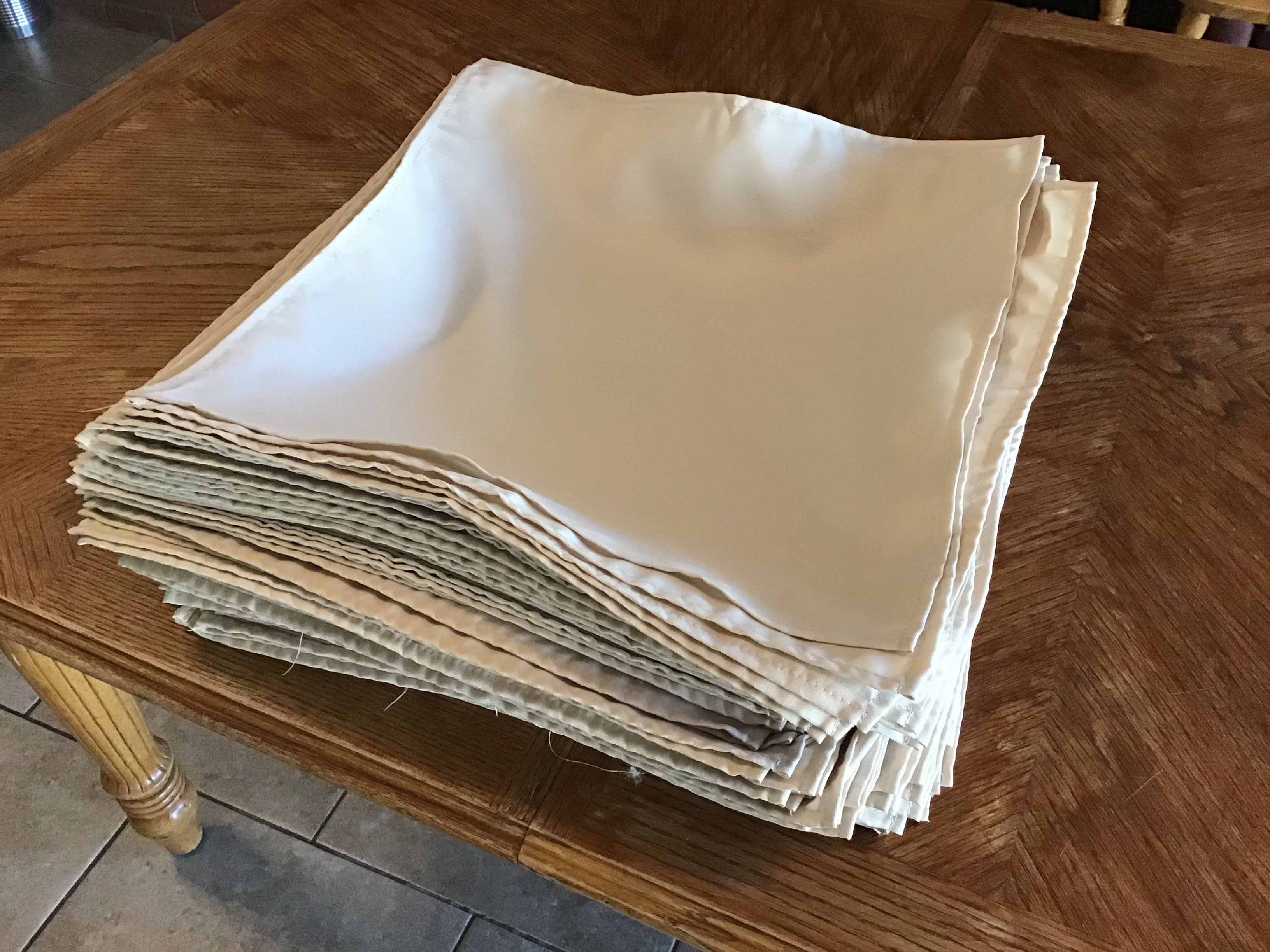 cloth dinner napkins (beige) - 17 x 17