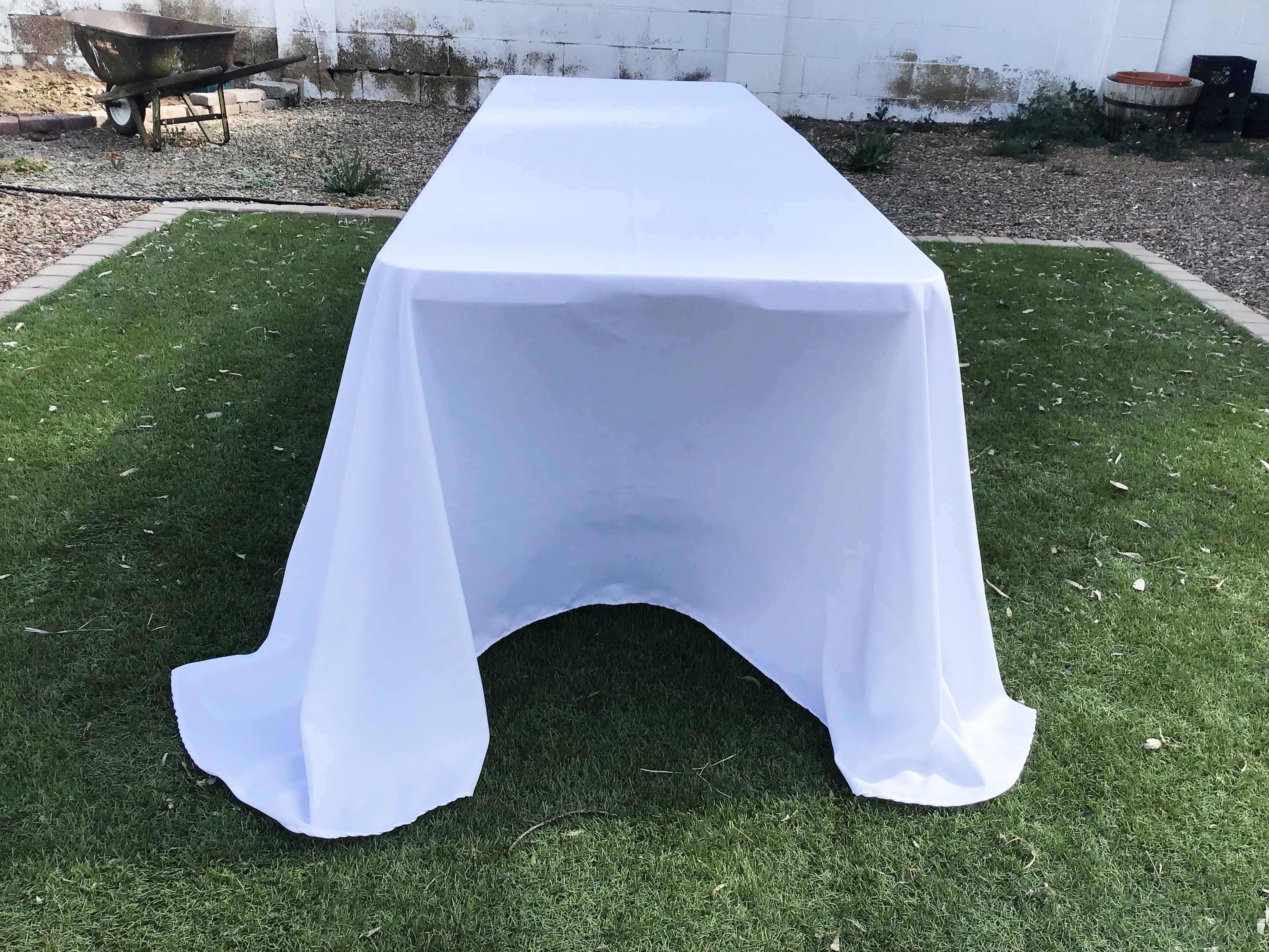 rectangle tablecloths (white) - 90 x 156 (rounded corner)