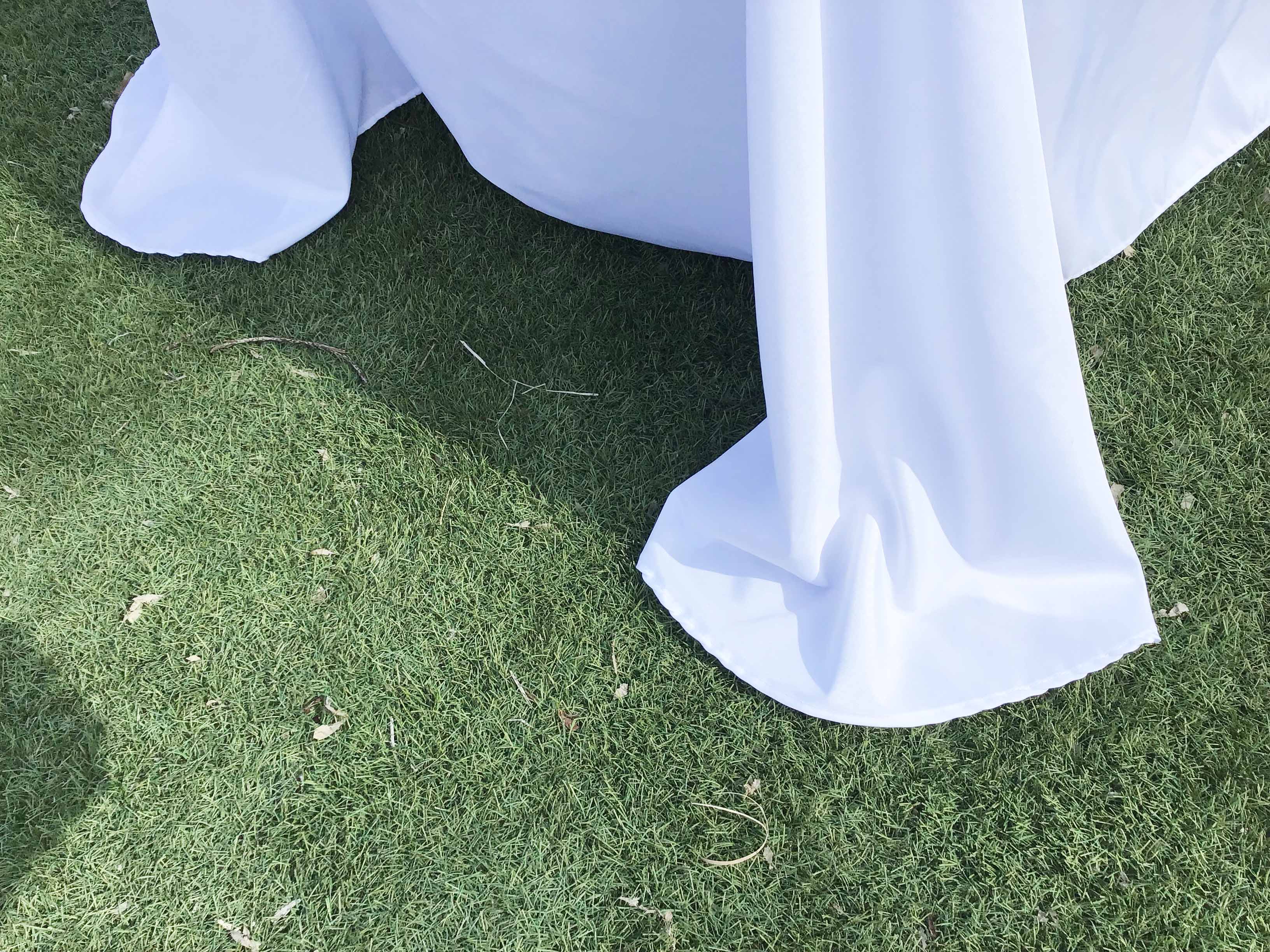 rectangle tablecloths (white) - 90 x 156 (rounded corner)