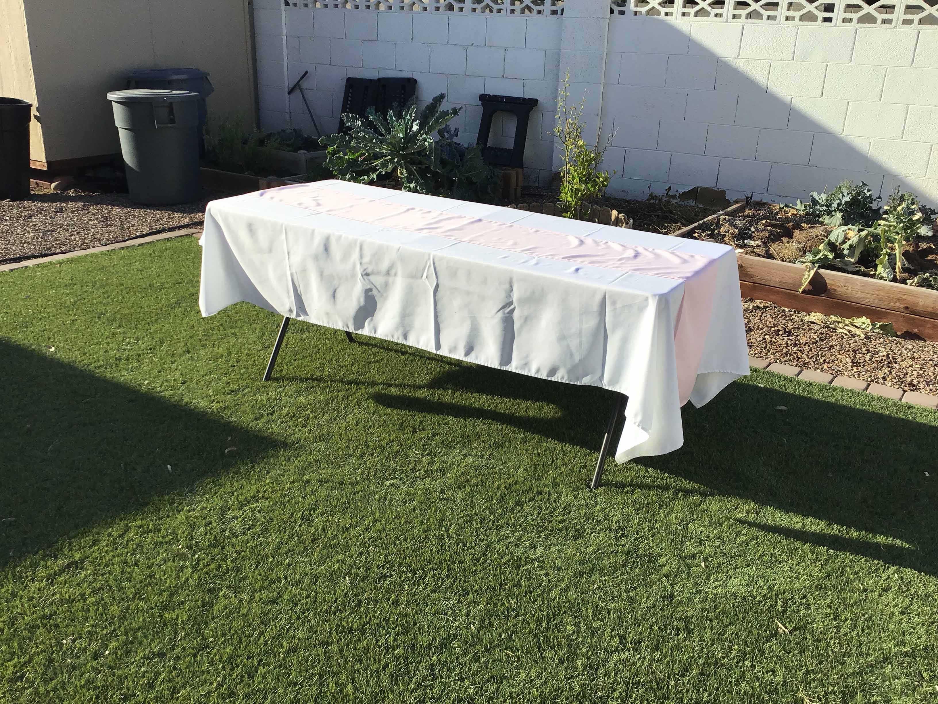 table runners (pastel pink) - 12 x 108