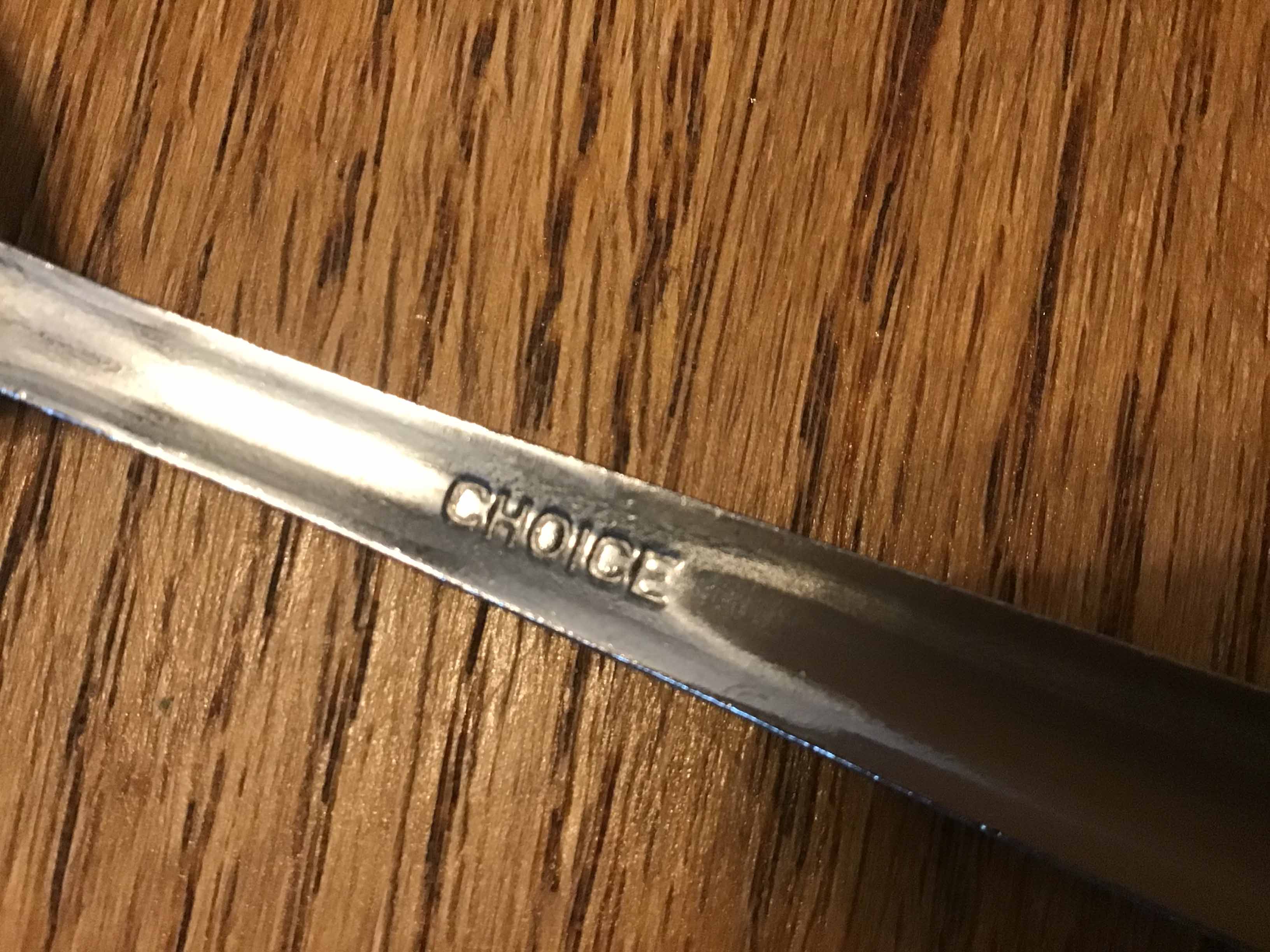 dessert spoons (stainless steel, Choice Dominion 6 7/8, 18/0)