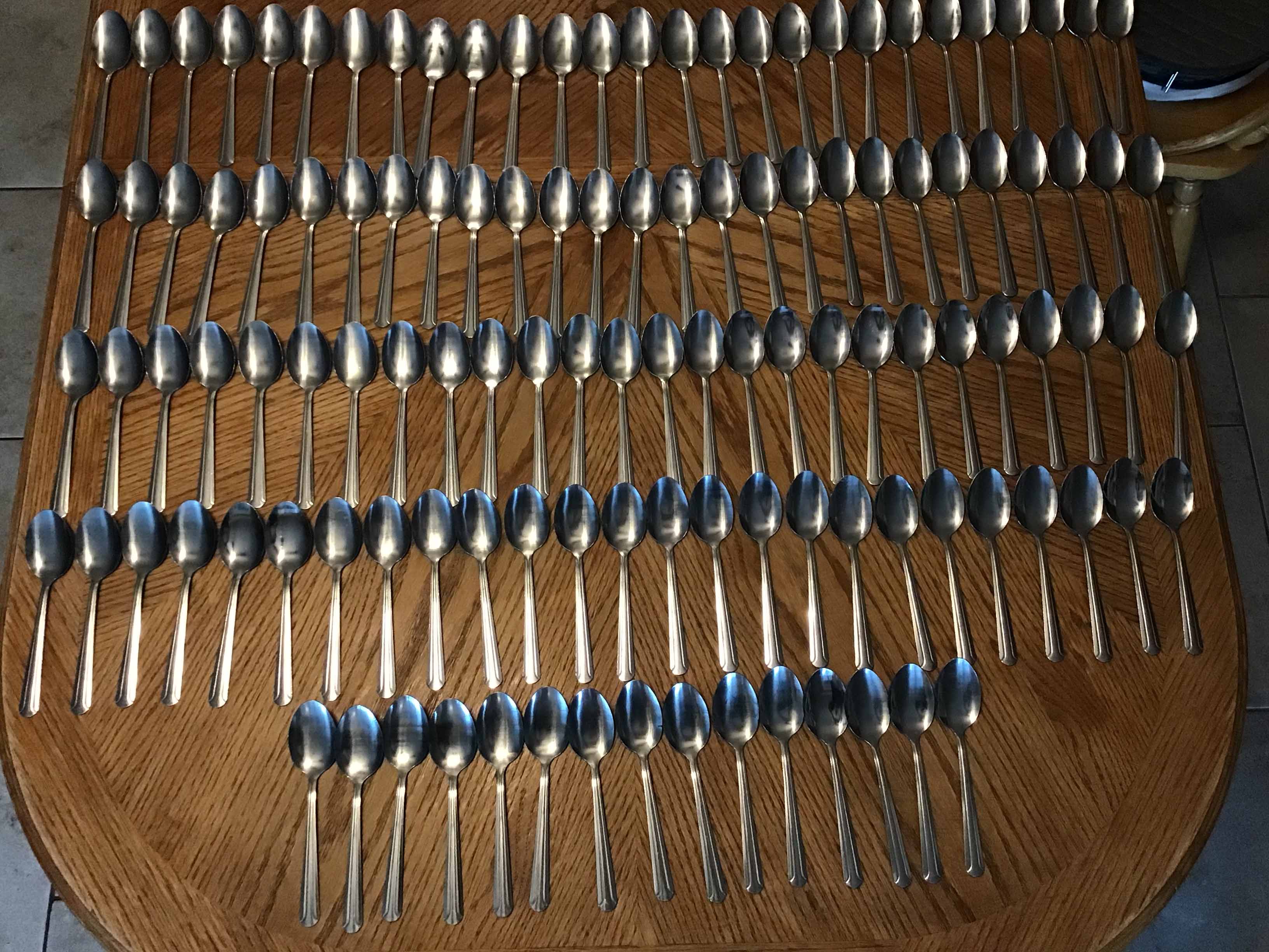 dessert spoons (stainless steel, Choice Dominion 6 7/8, 18/0)