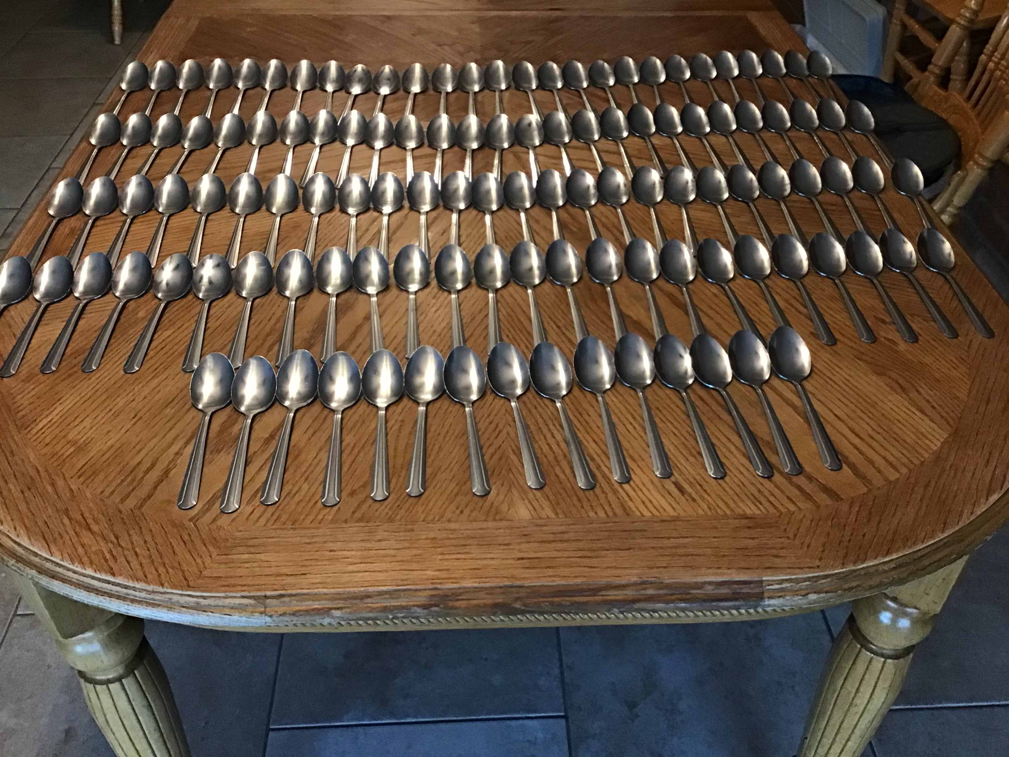 dessert spoons (stainless steel, Choice Dominion 6 7/8, 18/0)