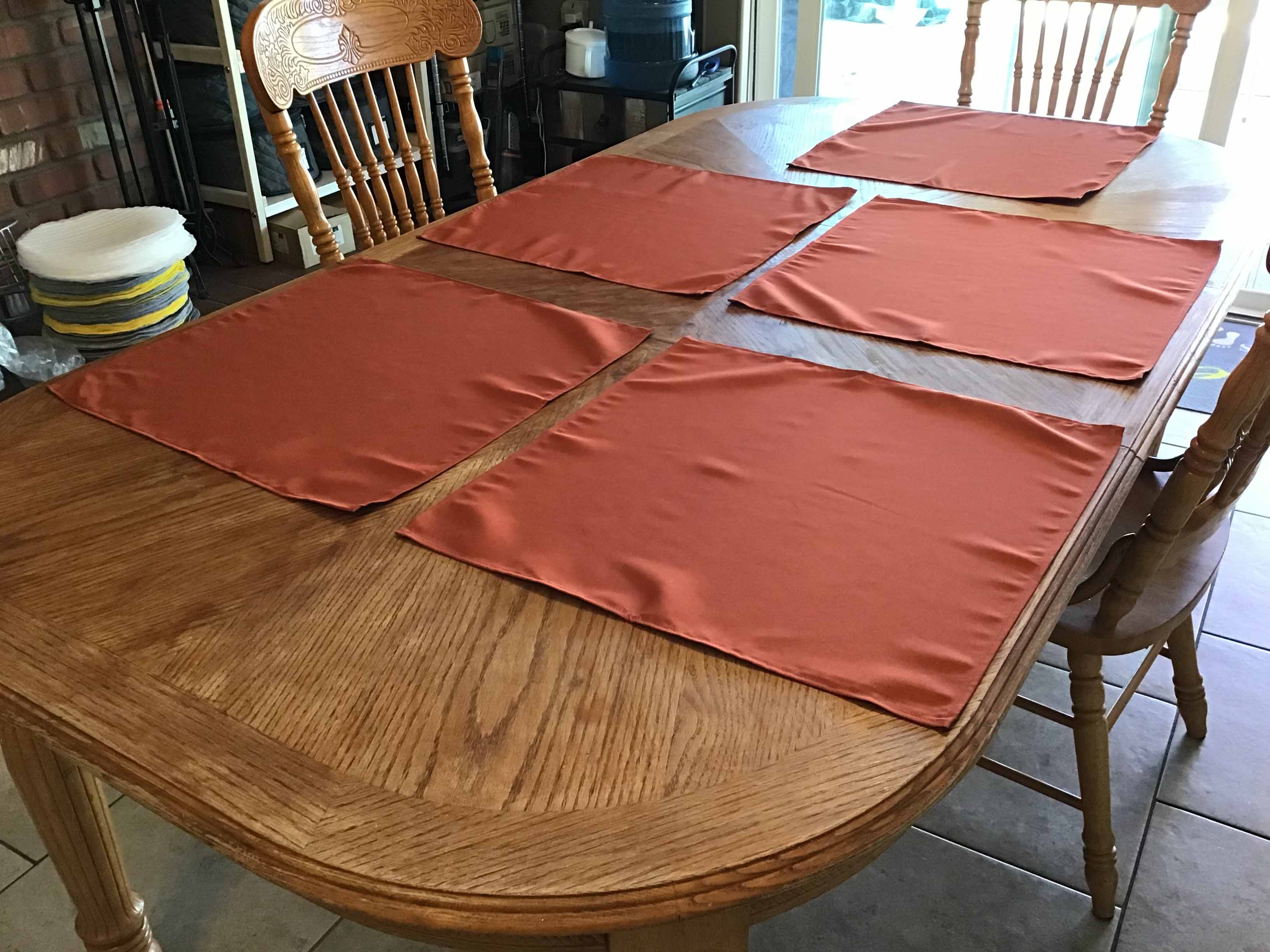 cloth dinner napkins (rust) - 20 x 20